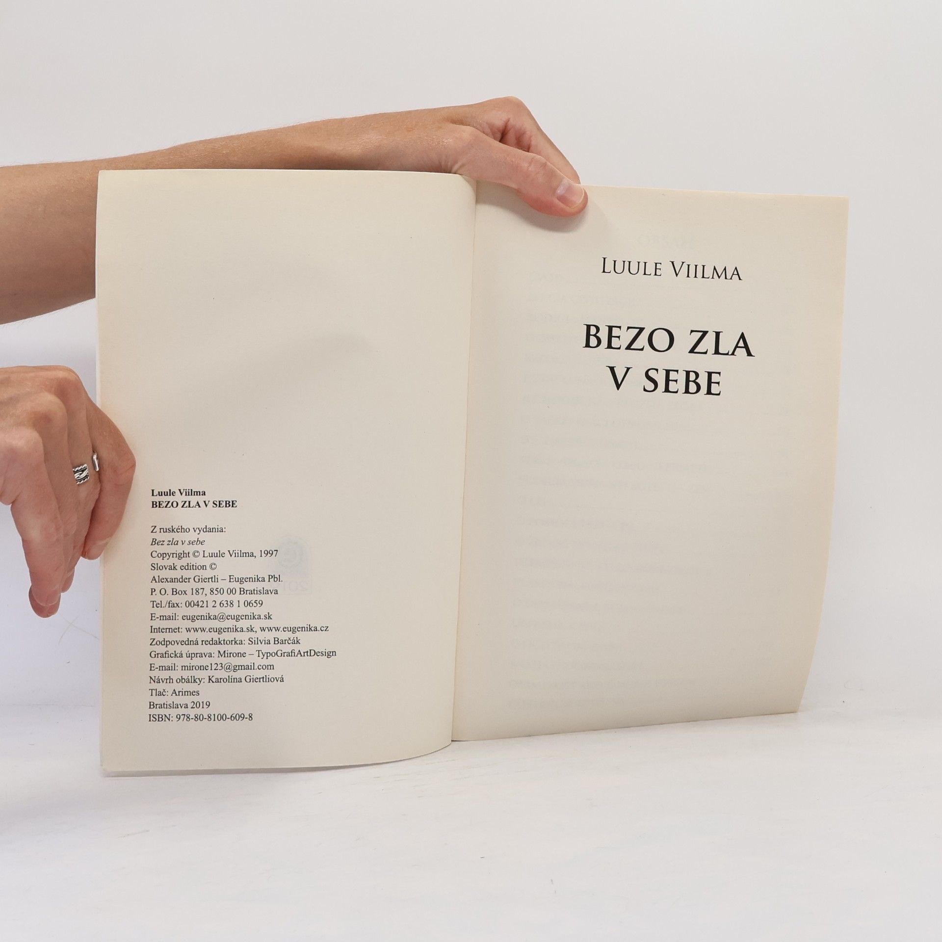 Luule Viilma Bezo zla v sebe