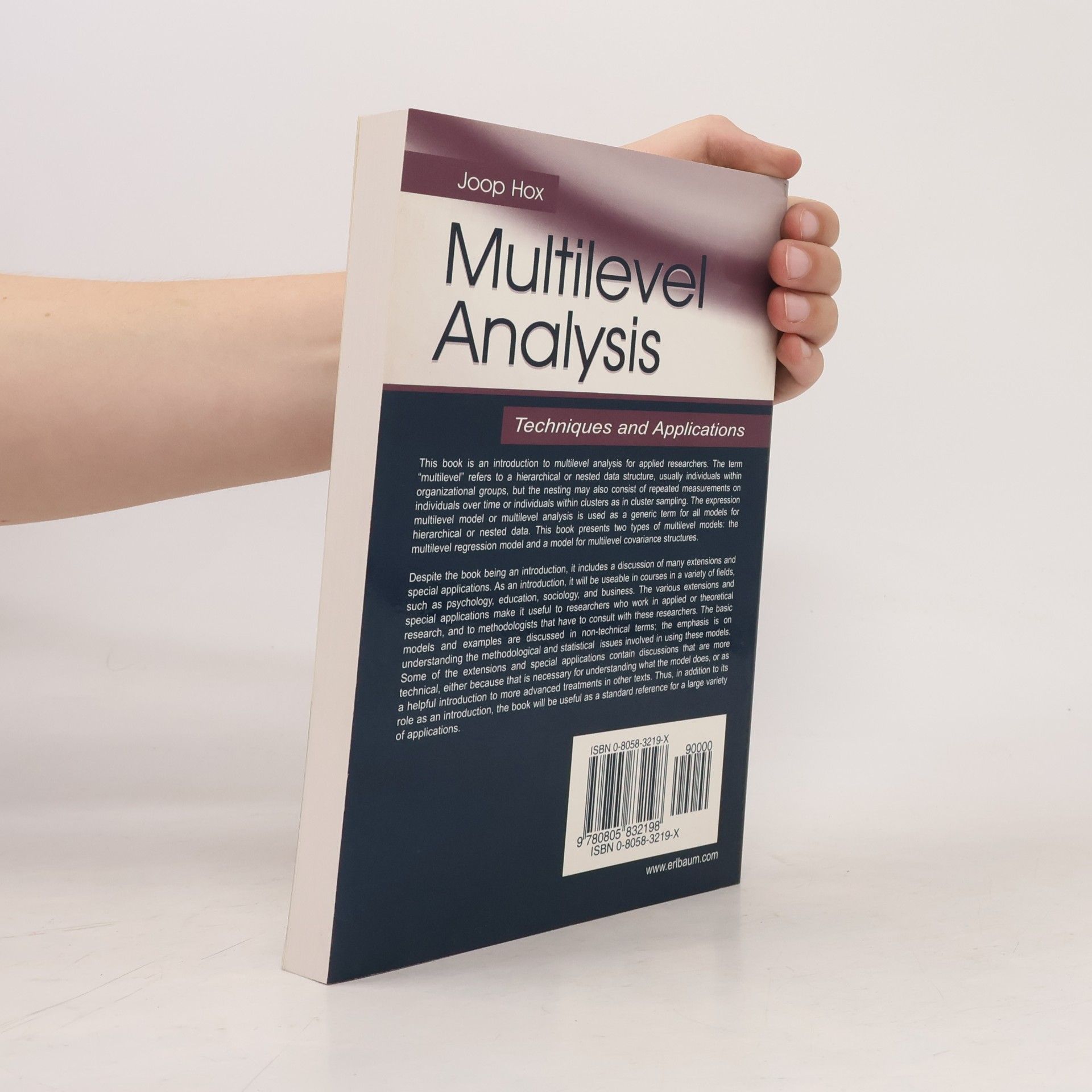 Joop J. Hox Quantitative Methodology Series: Multilevel Analysis