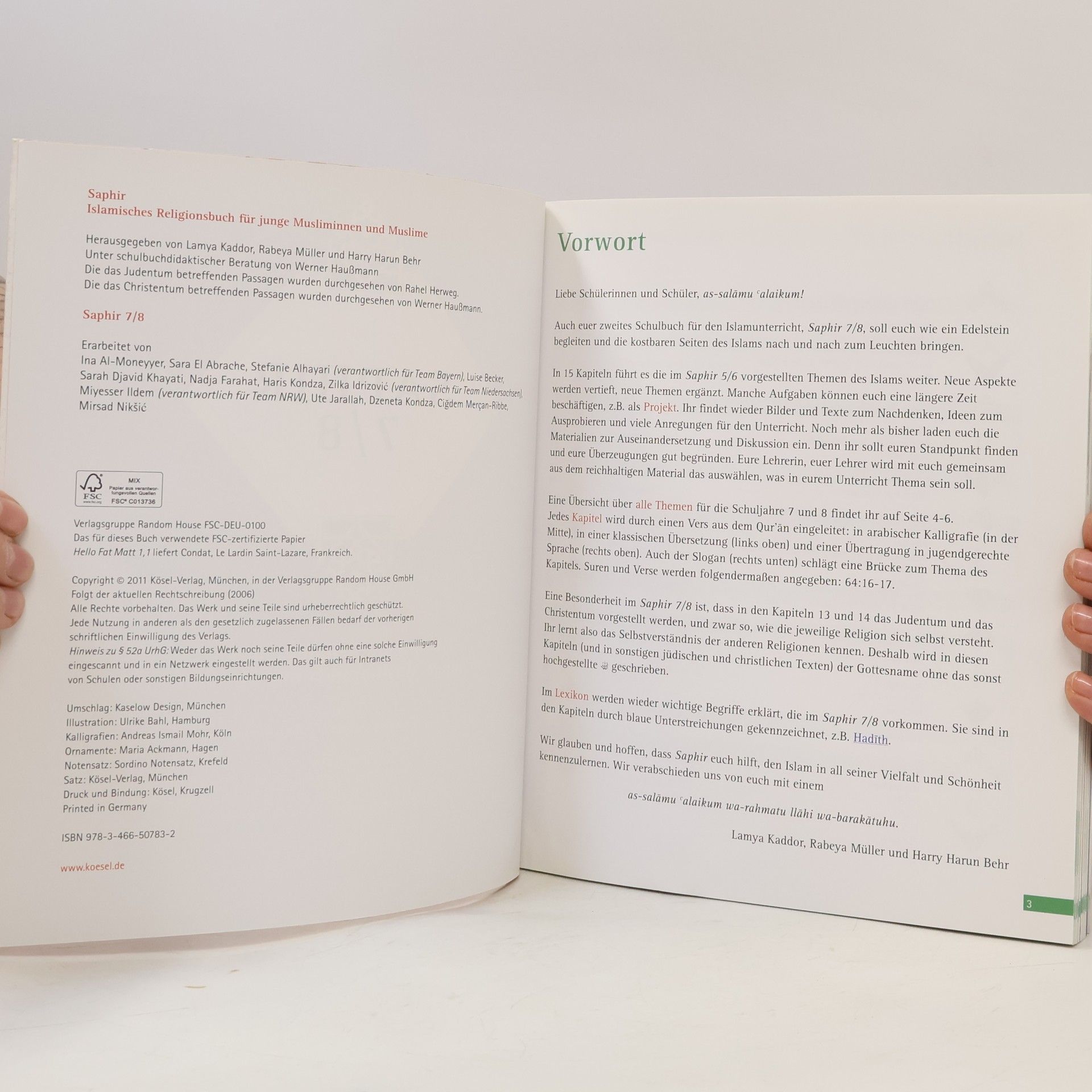 Ina Al-Moneyyer Saphir 7/8 - Islamisches Religionsbuch für junge Musliminnen und Muslime