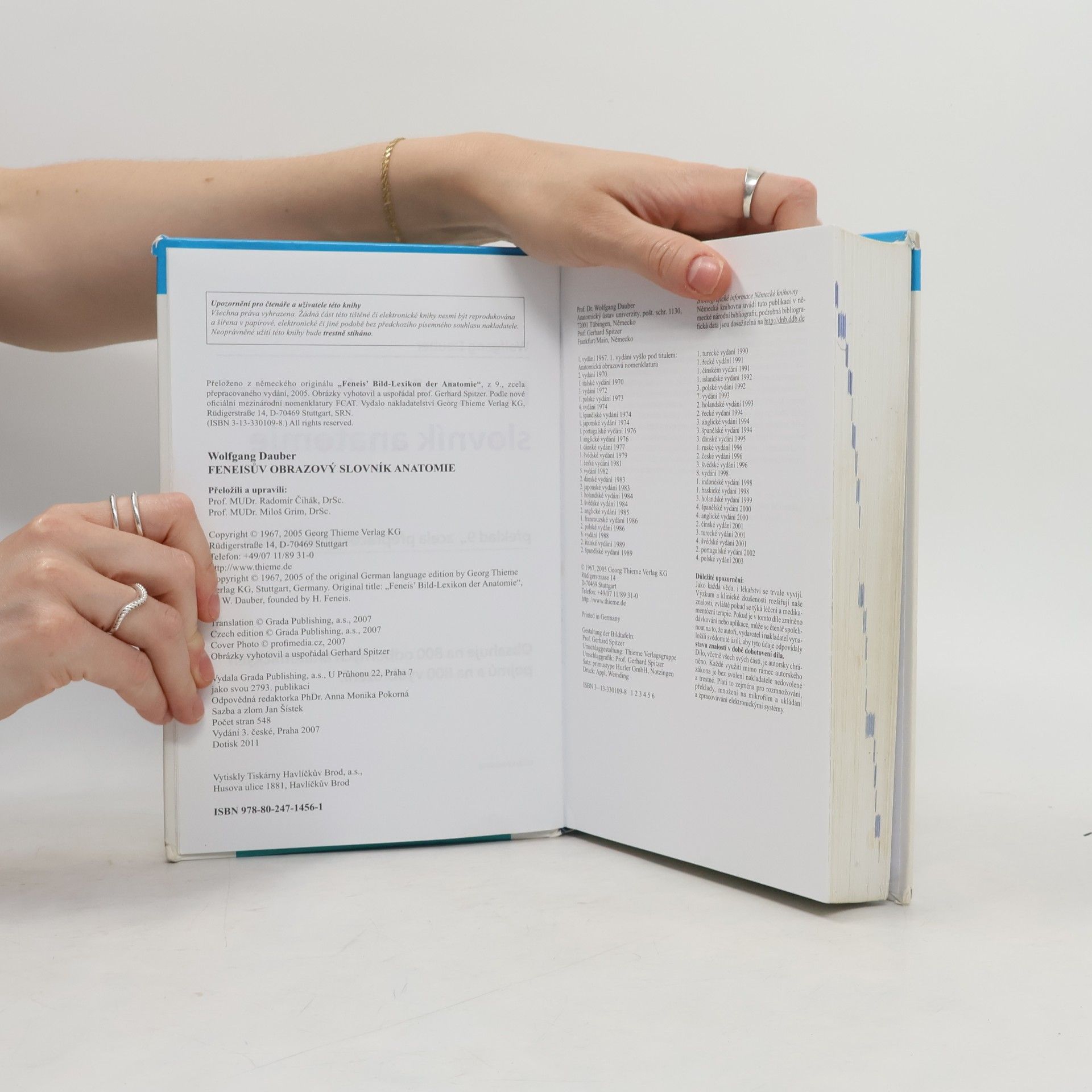 Wolfgang Dauber Feneisův obrazový slovník anatomie