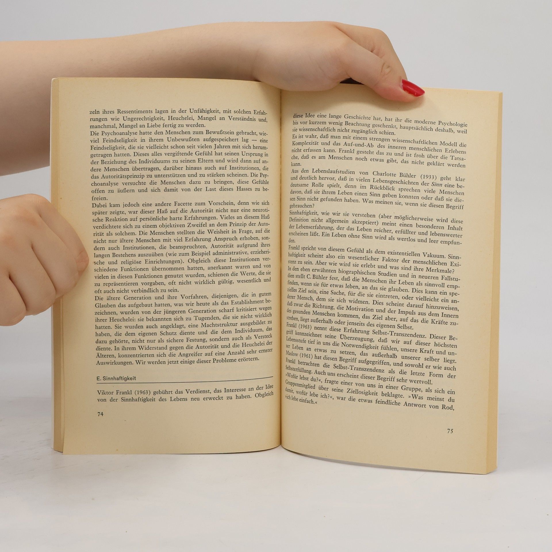 Charlotte Bühler Einführung in die humanistische Psychologie