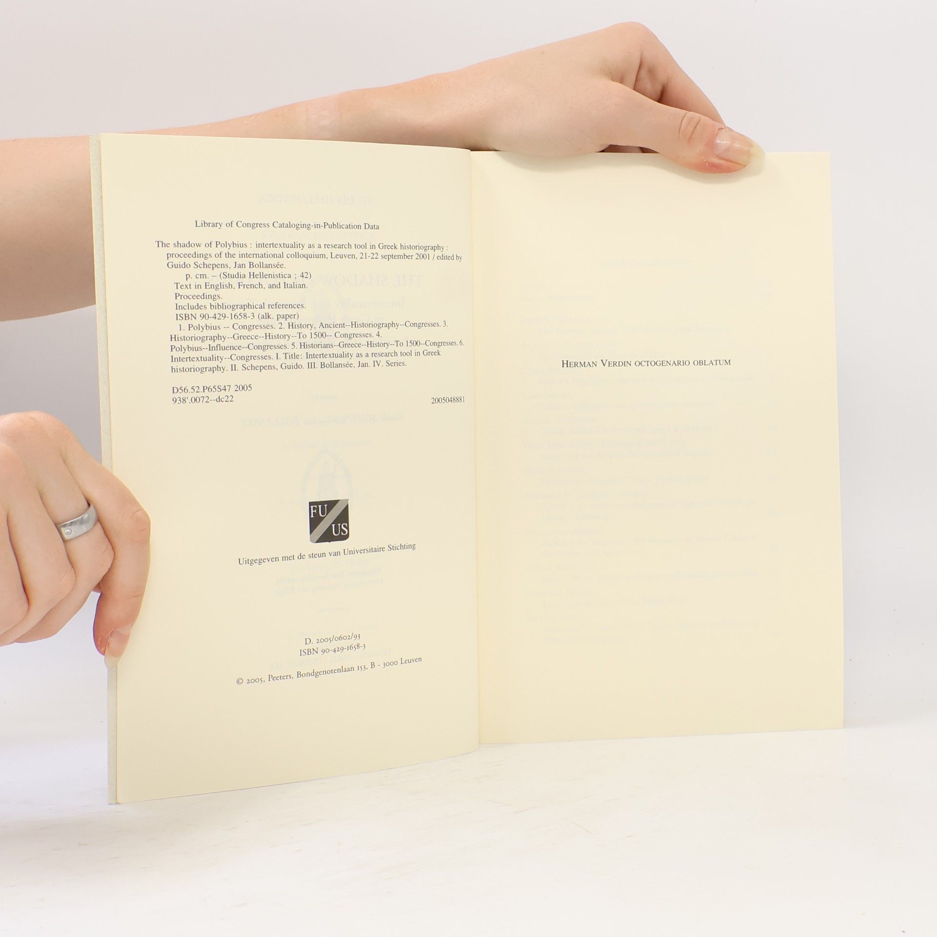 Guido Schepens Studia Hellenistica - 42: The Shadow of Polybius