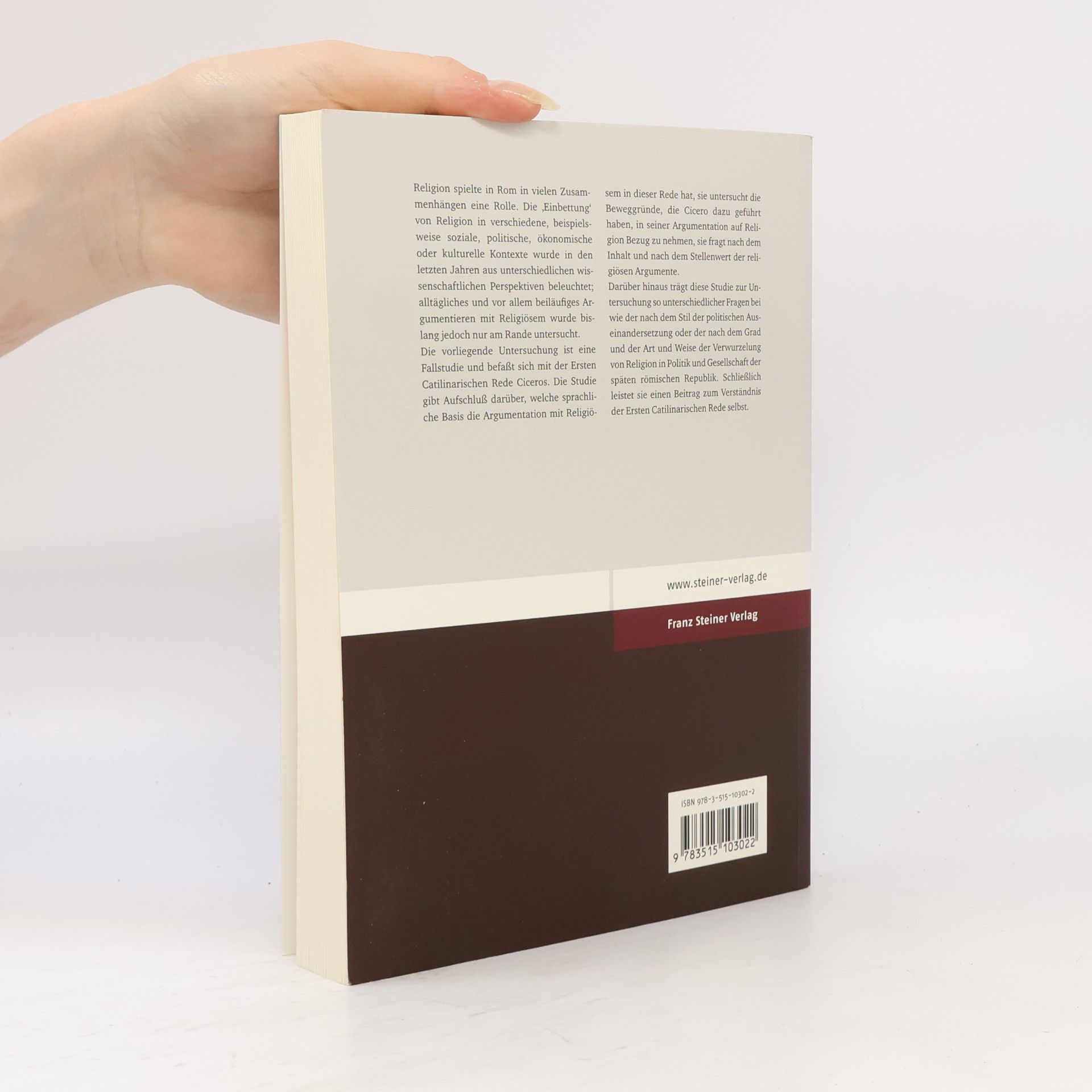 Vera Sauer Potsdamer Altertumswissenschaftliche Beiträge - 42: Religiöses in der politischen Argumentation der späten römischen Republik