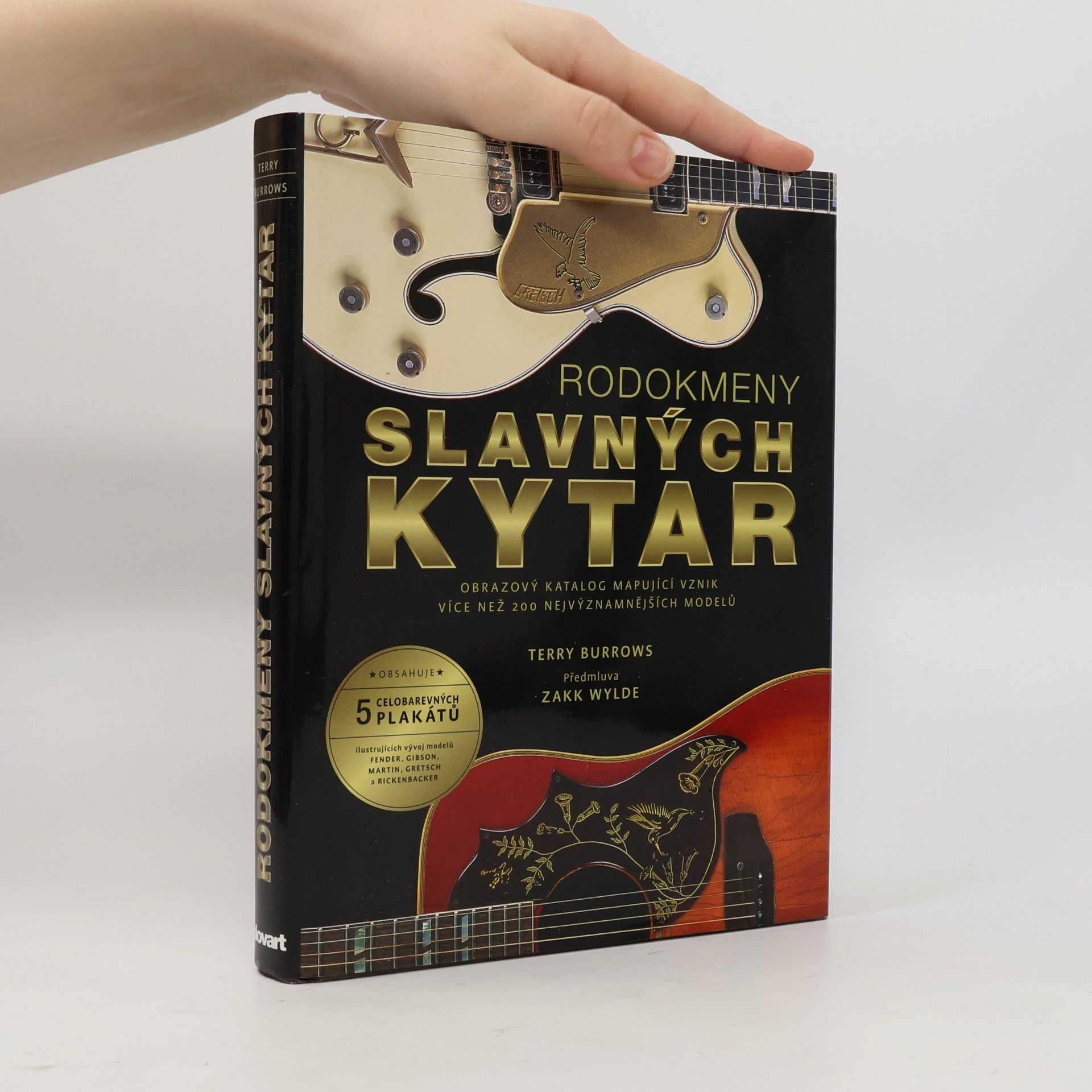 Terry Burrows Rodokmeny slavných kytar: Obrazový katalog mapující vznik více než 200 nejvýznamnějších modelů