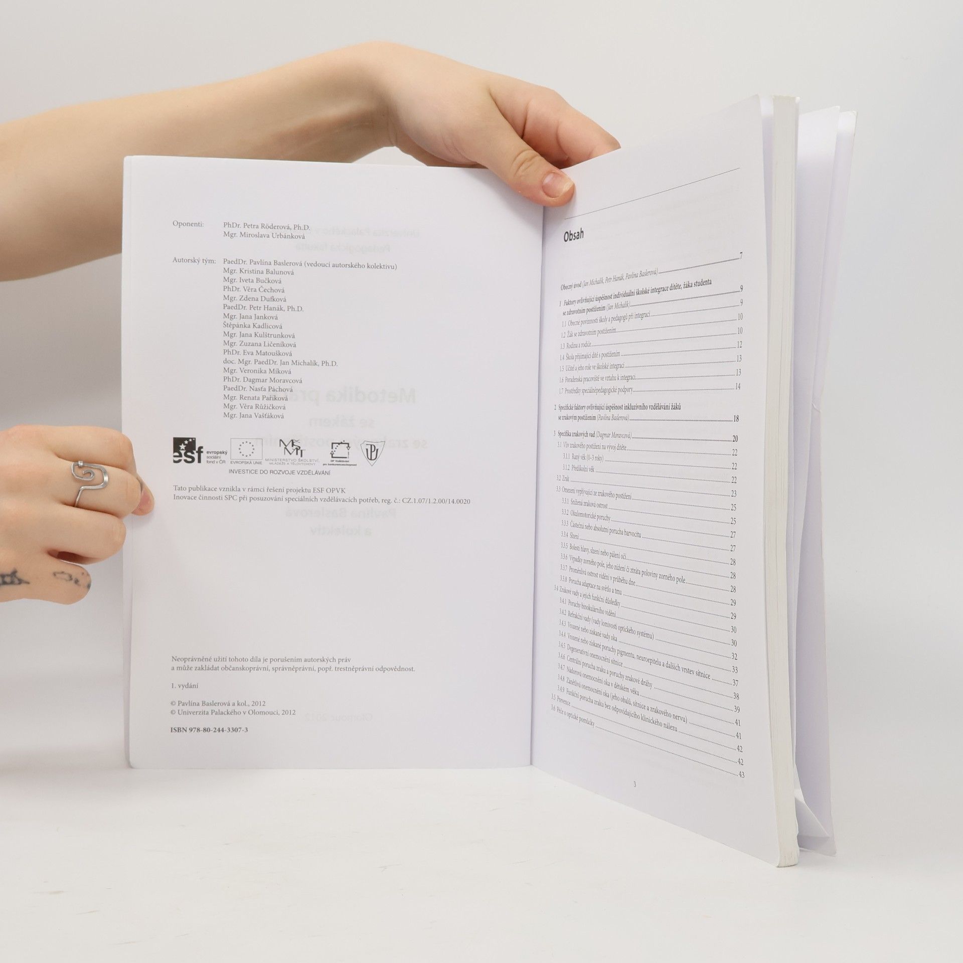 Univerzita Palackého Pedagogická fakulta Metodika práce se žákem se zrakovým postižením