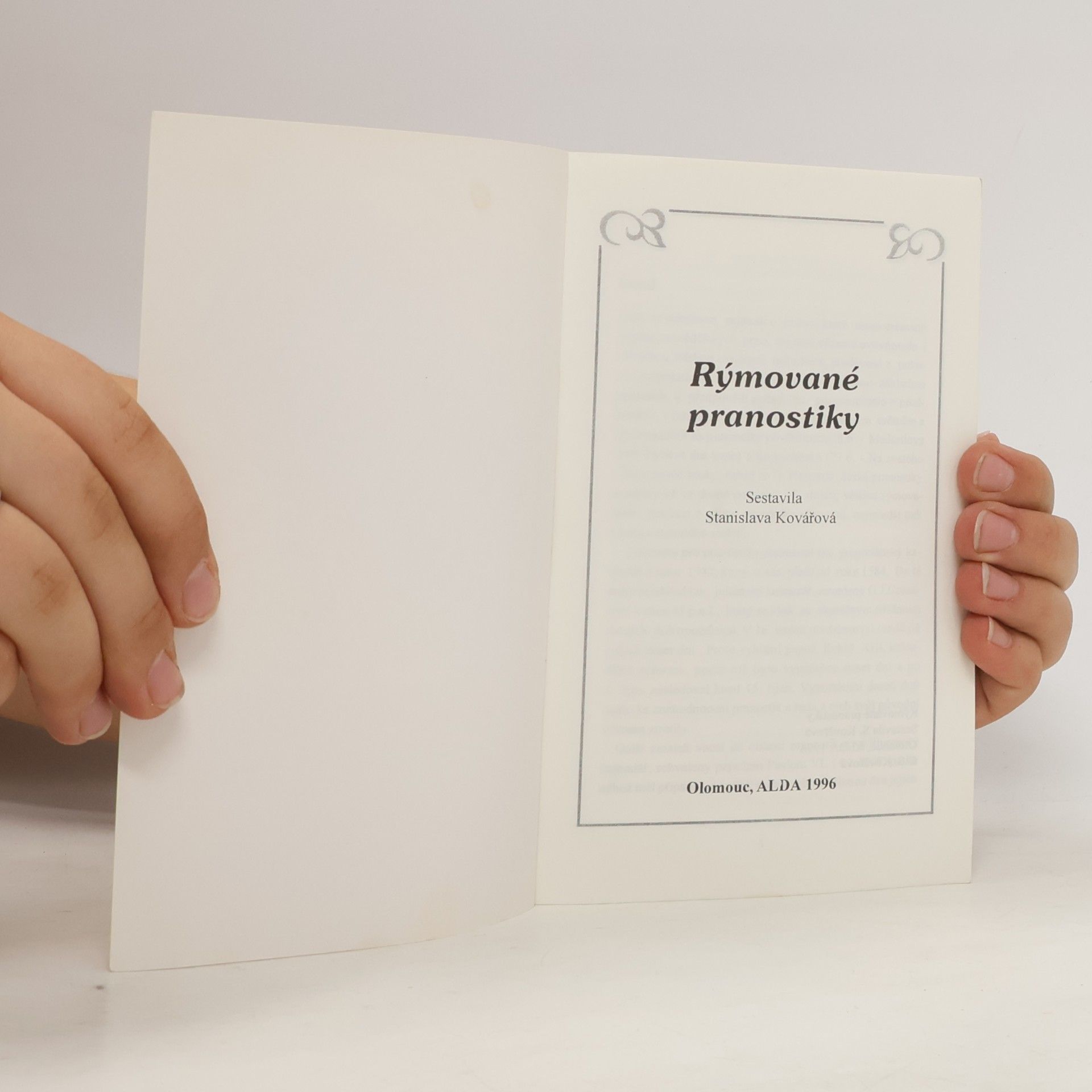 Stanislava Kovářová Rýmované pranostiky