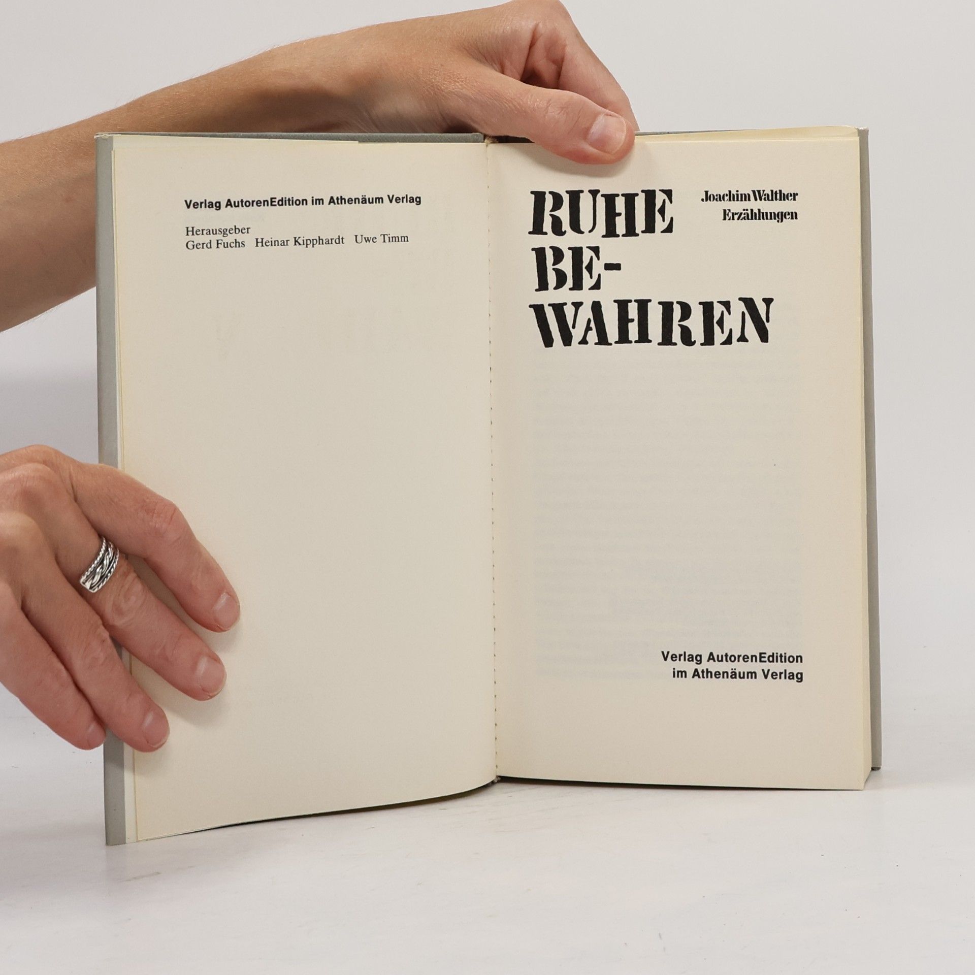 Joachim Walther Ruhe bewahren