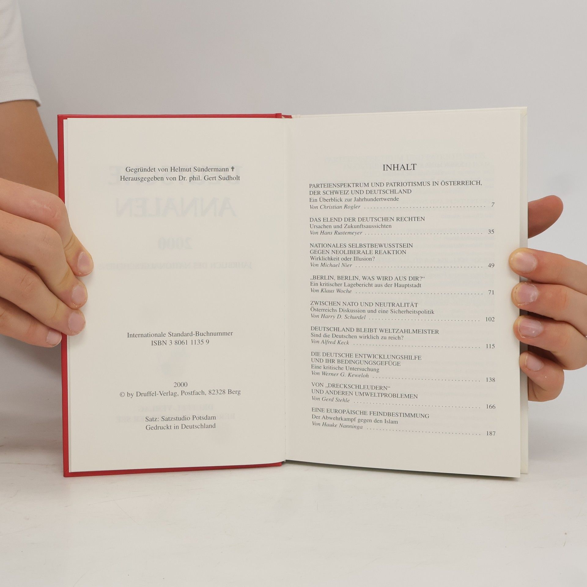 Deutsche Annalen. Jahrbuch des Nationalgeschehens: 2000