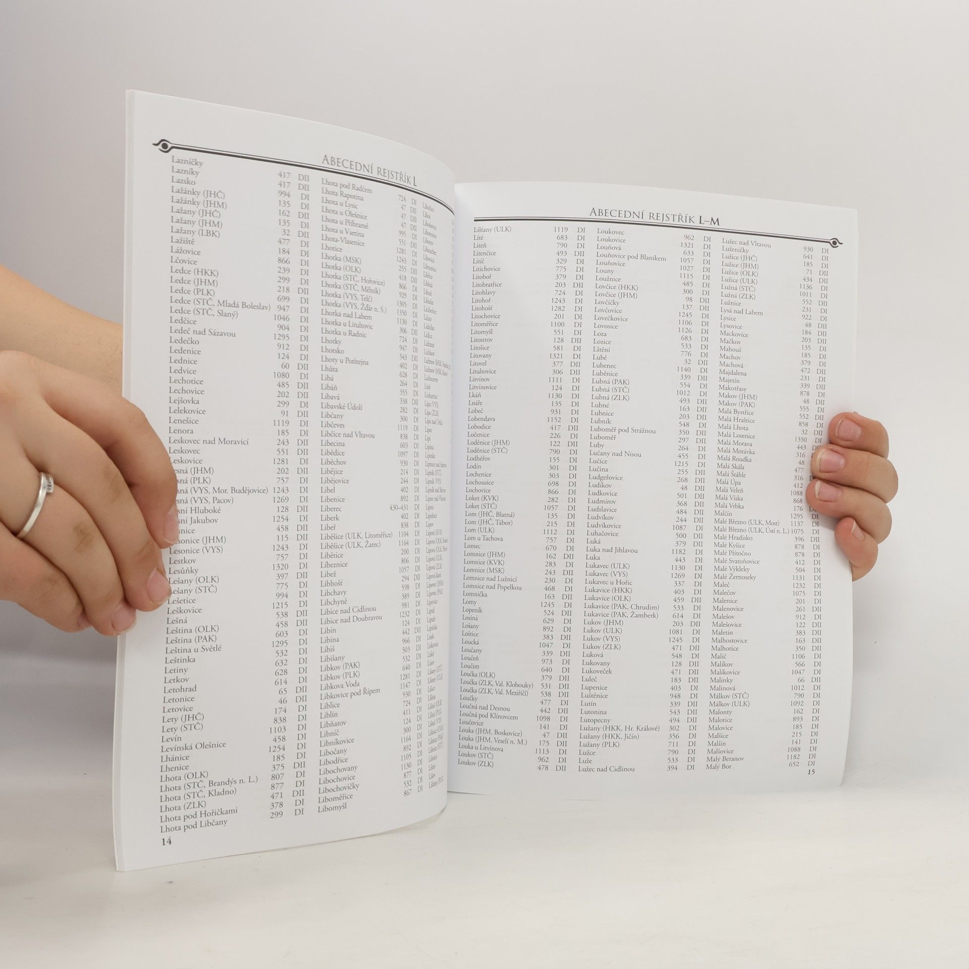 Autorenkollektiv Česká republika. Rejstřík města a obce I a II