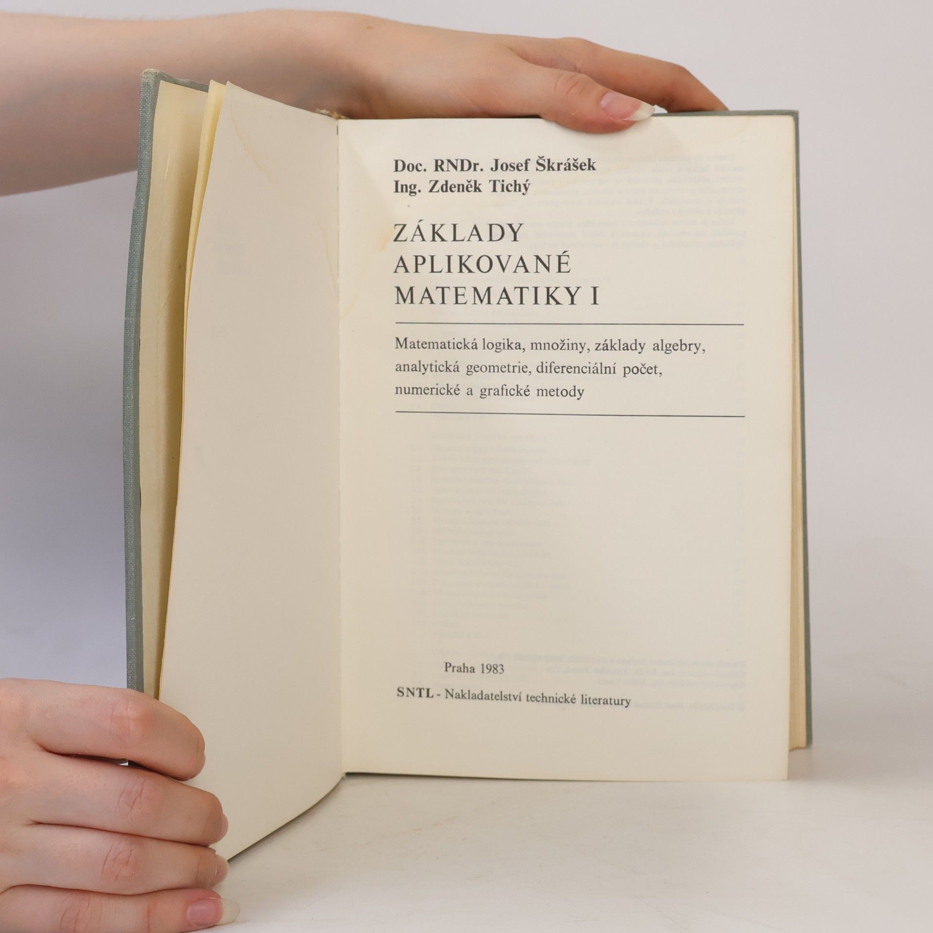 Josef Škrášek Základy aplikované matematiky I.