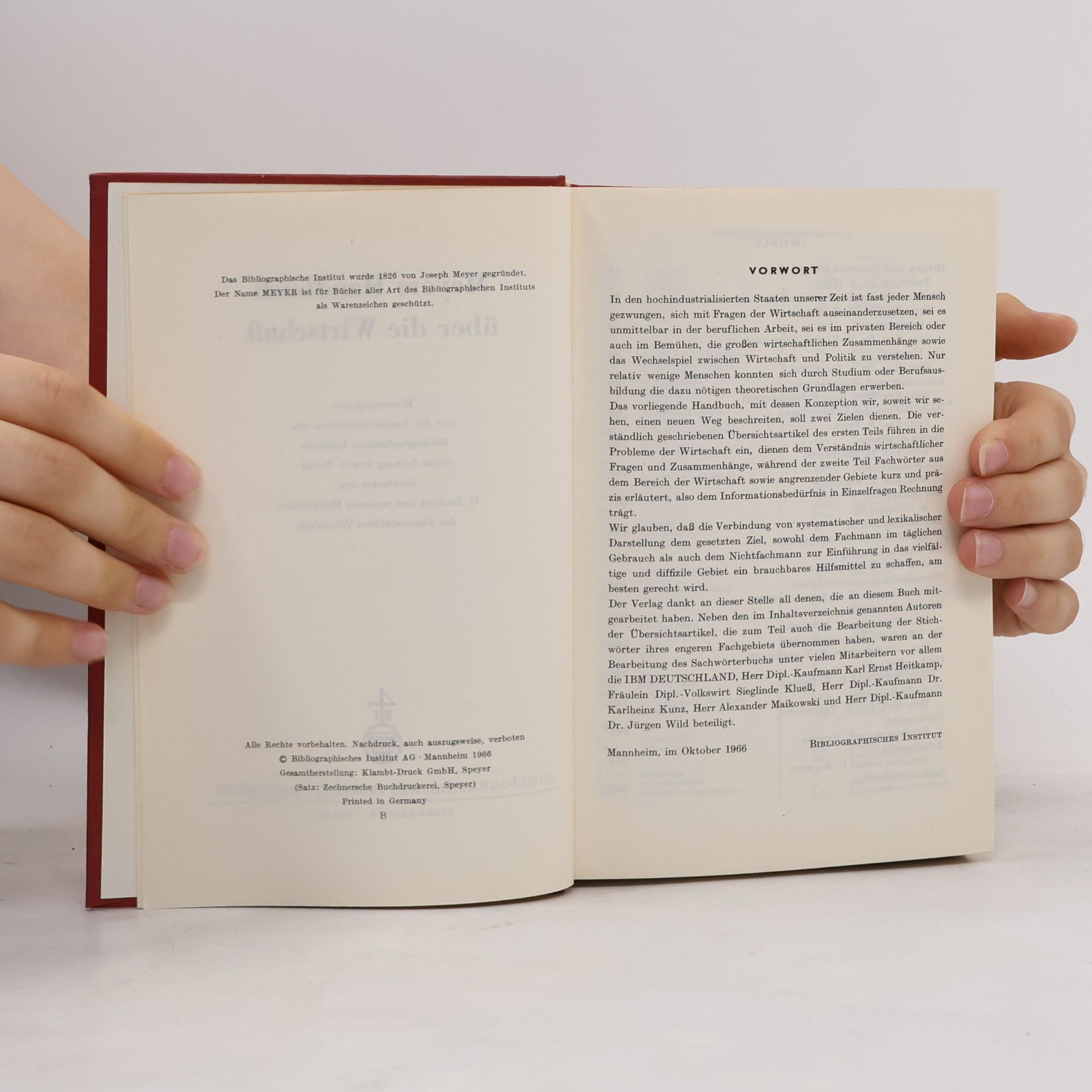Autorenkollektiv Meyers Handbuch über die Wirtschaft