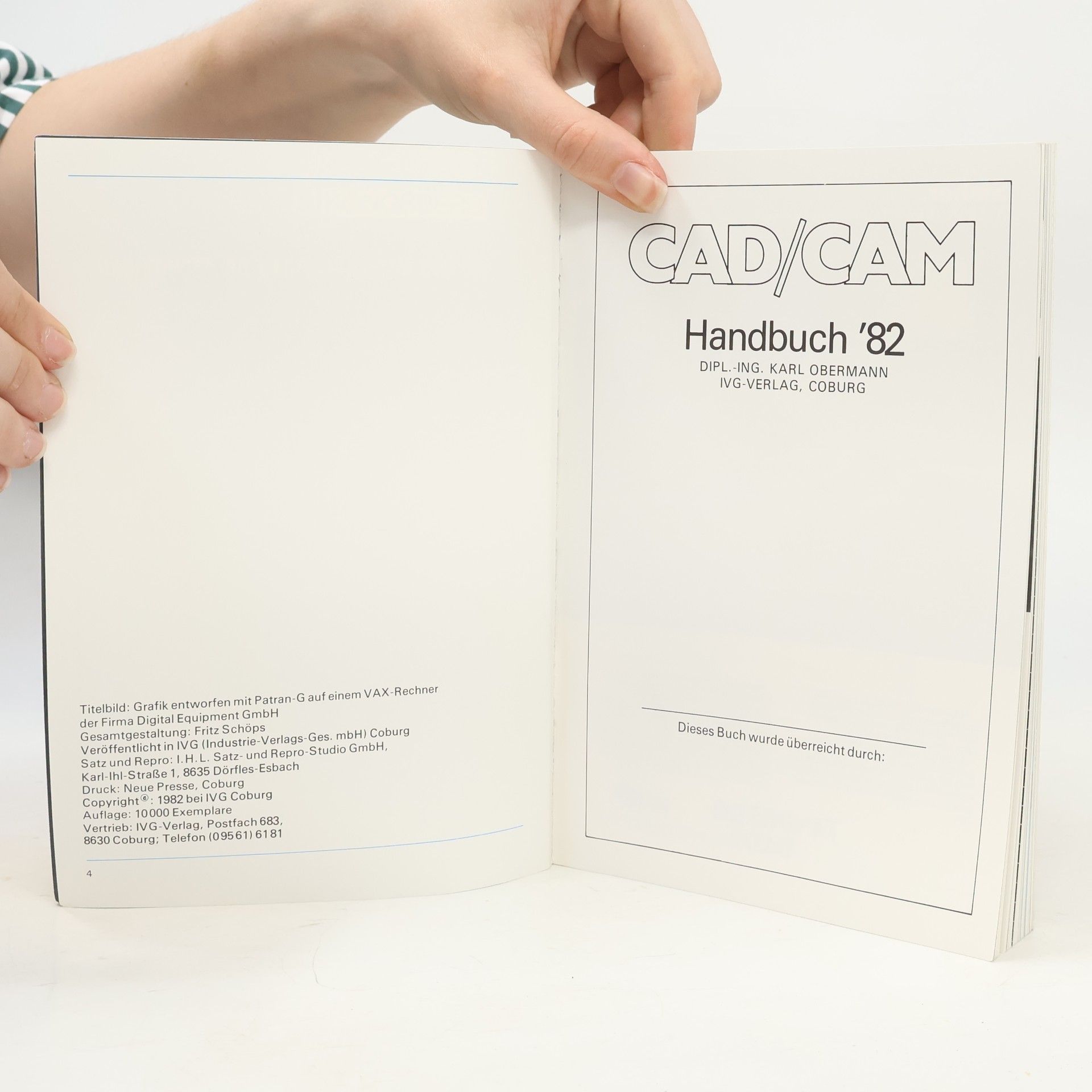 Karl Obermann Cad/Cam Handbuch '82