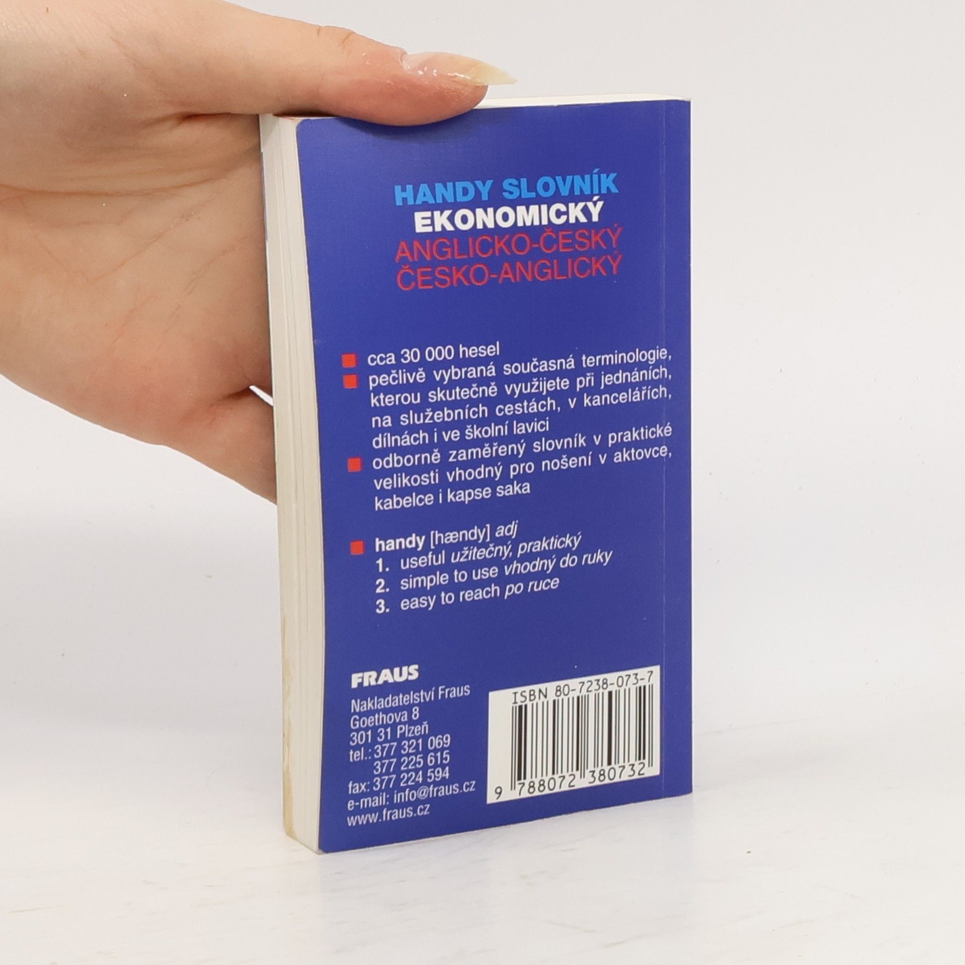 Marcela Straková Handy slovník ekonomický anglicko-český a česko-anglický = Handy dictionary of business terms English-Czech, Czech-English
