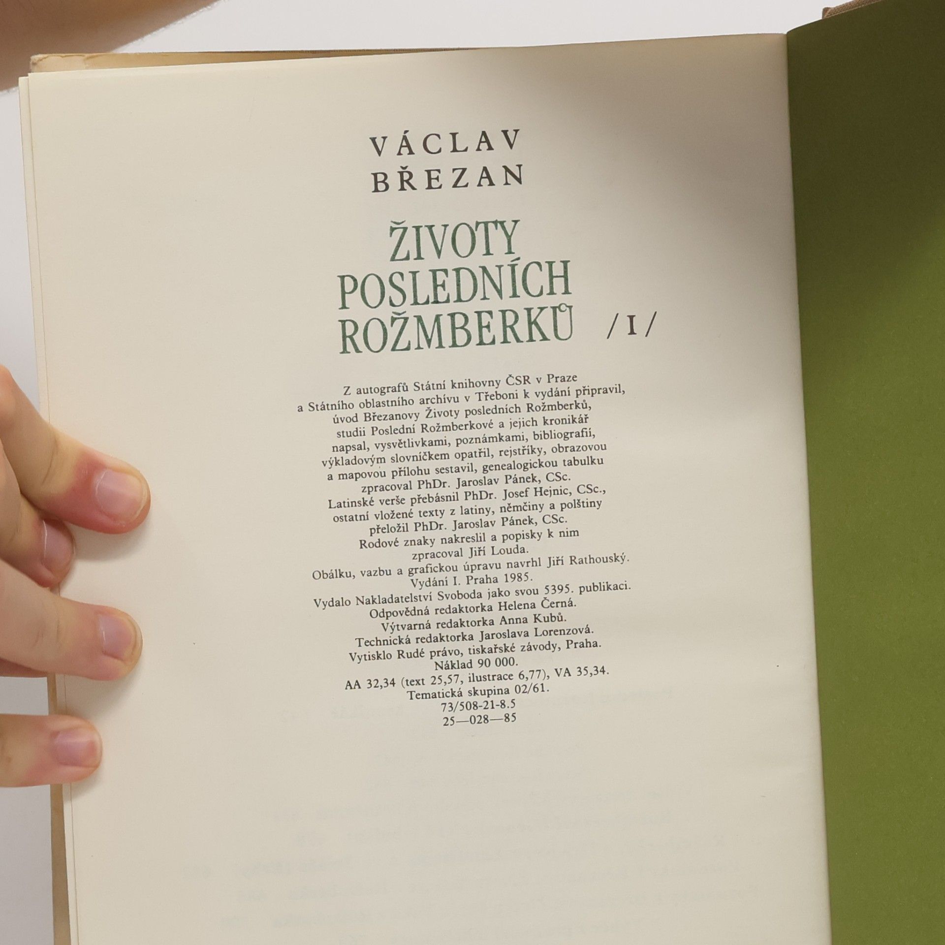 Václav Březan Životy posledních Rožmberků I.