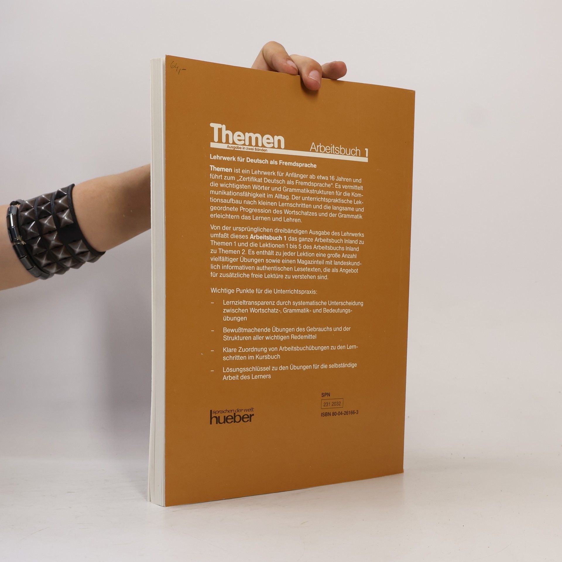Hartmut Aufderstrasse Themen : Ausgabe in zwei Bänden : Lehrwerk für Deutsch als Fremdsprache. Arbeitsbuch 1