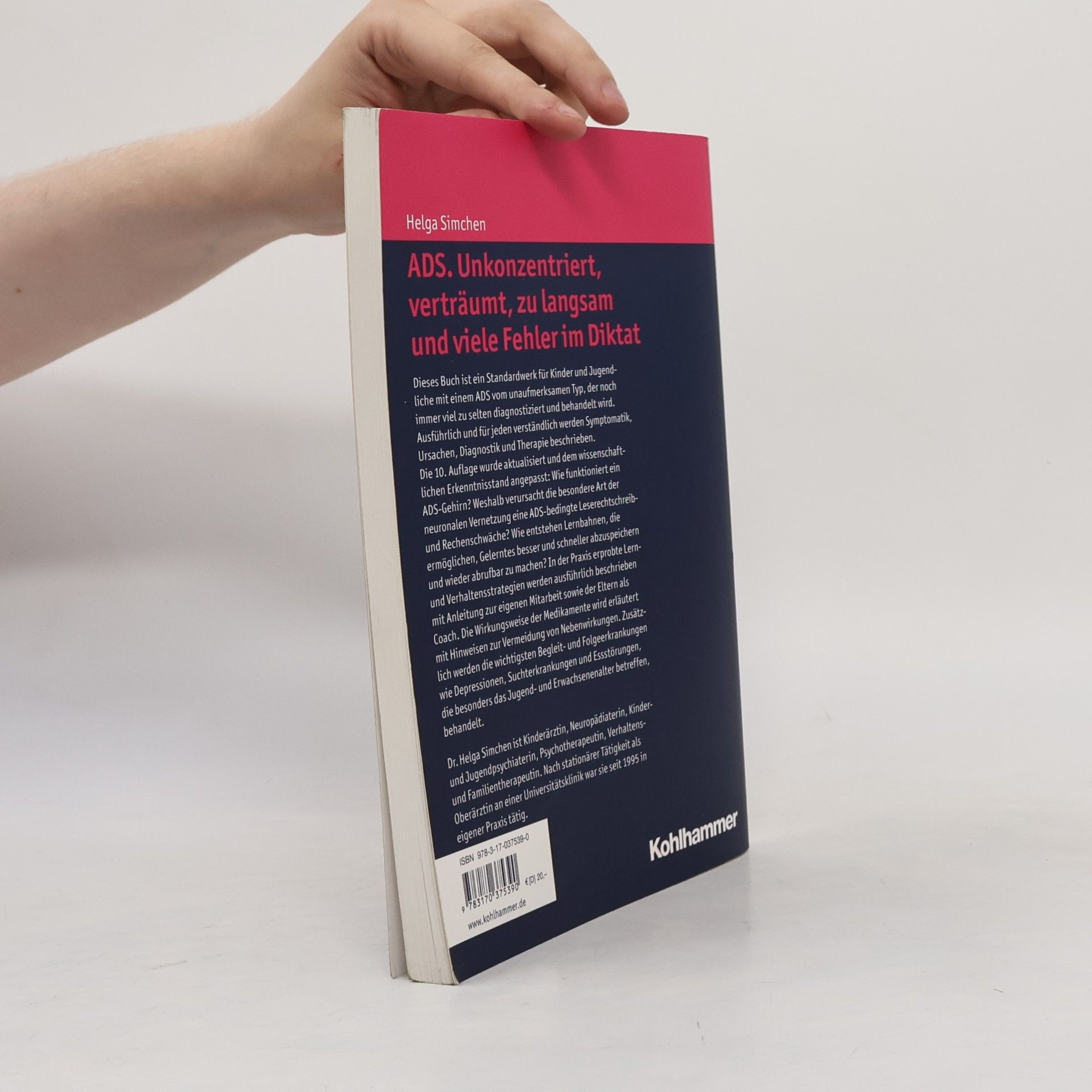 Helga Simchen ADS. Unkonzentriert, verträumt, zu langsam und viele Fehler im Diktat