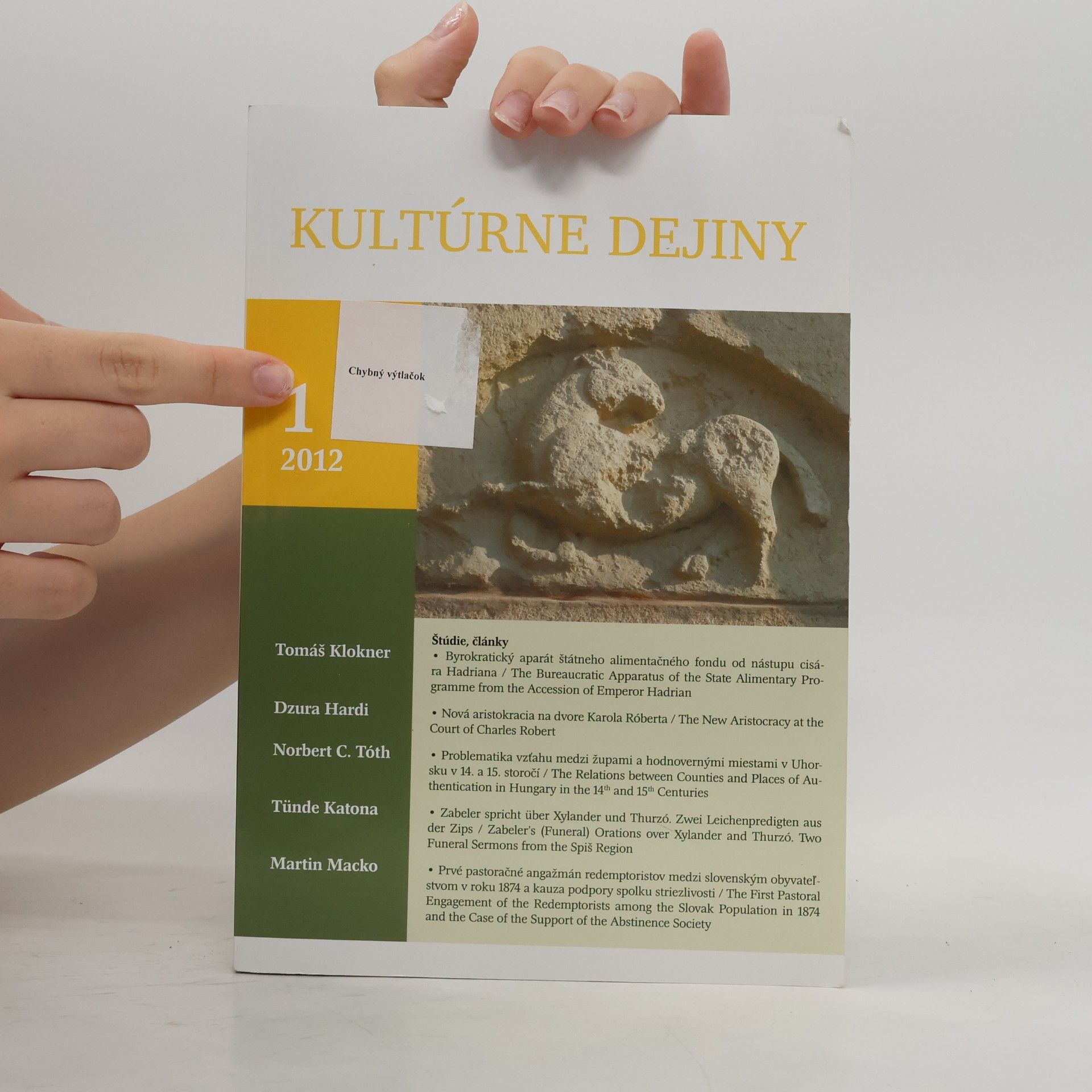 Collectif d'auteurs Kultúrne dejiny 1/2012