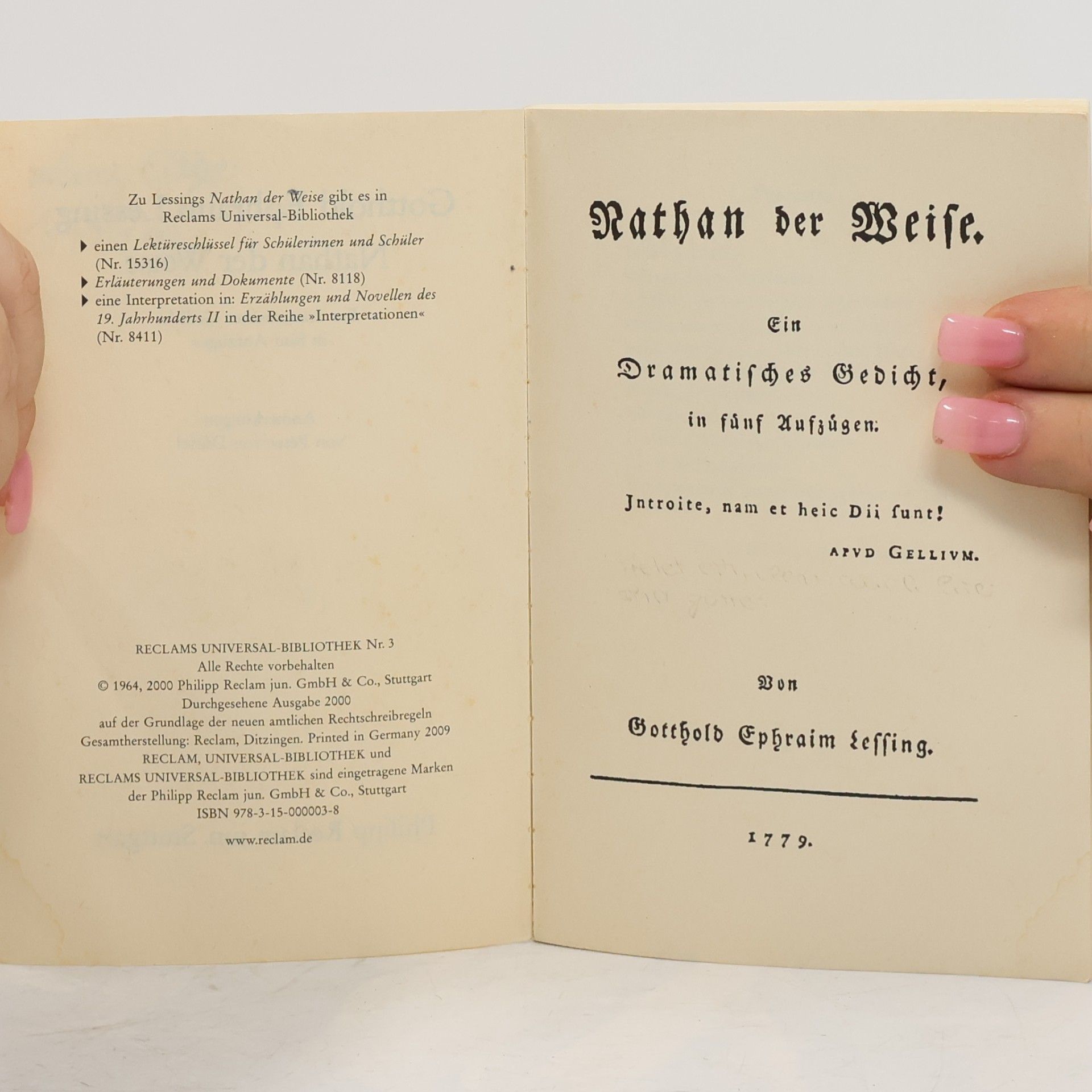 Gotthold Ephraim Lessing Nathan der Weise