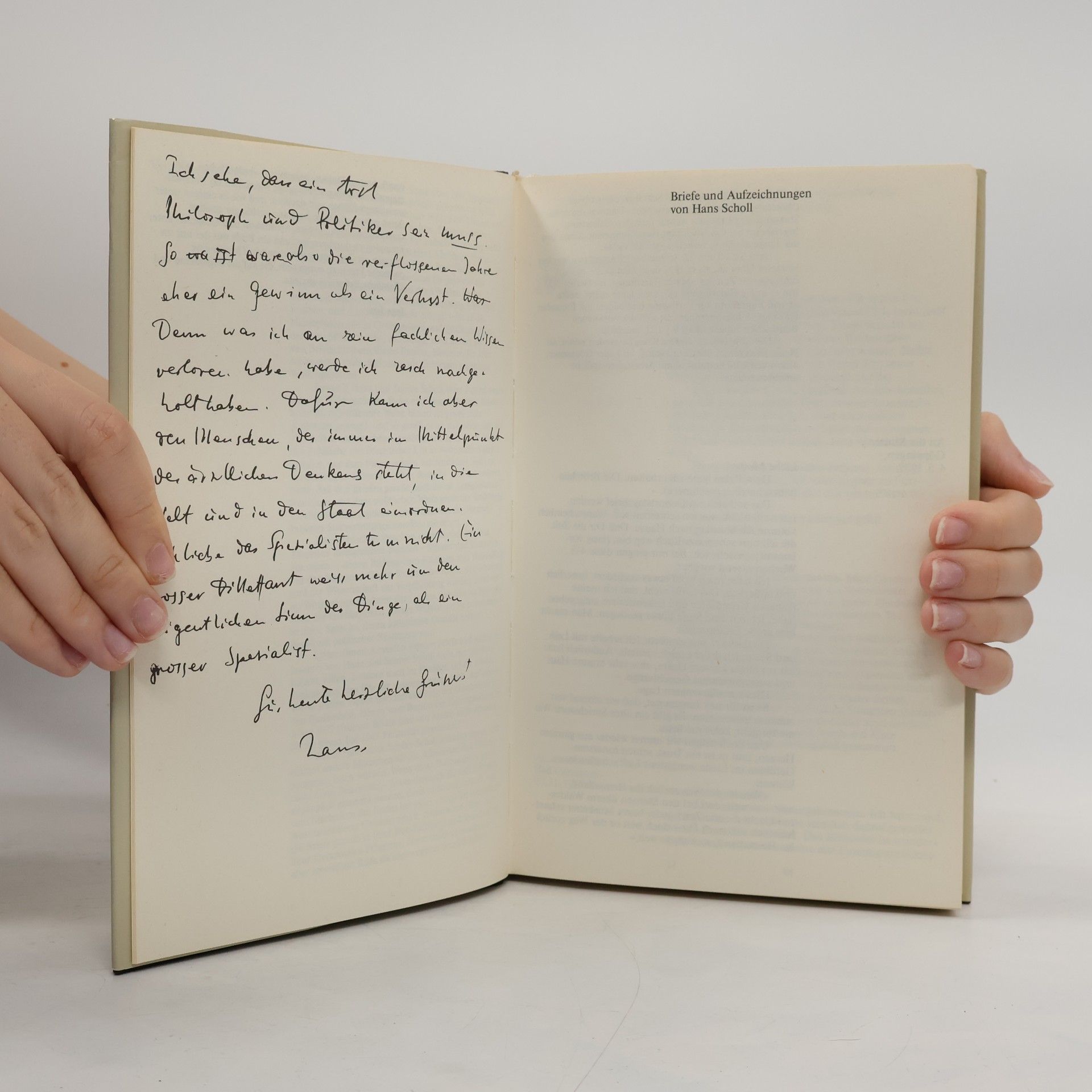 Hans Scholl  Briefe und Aufzeichnungen