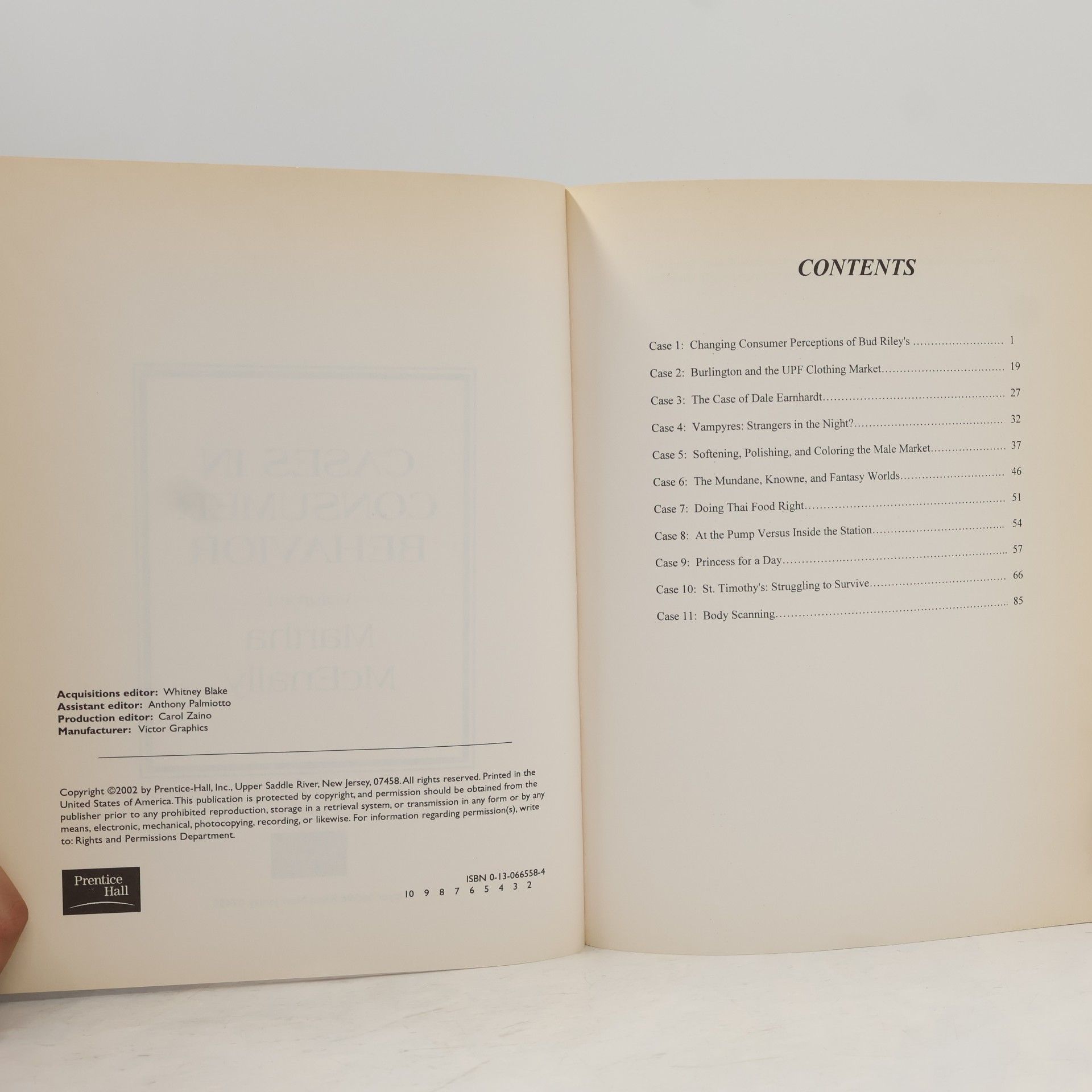 Martha R. McEnally Cases in Consumer Behavior