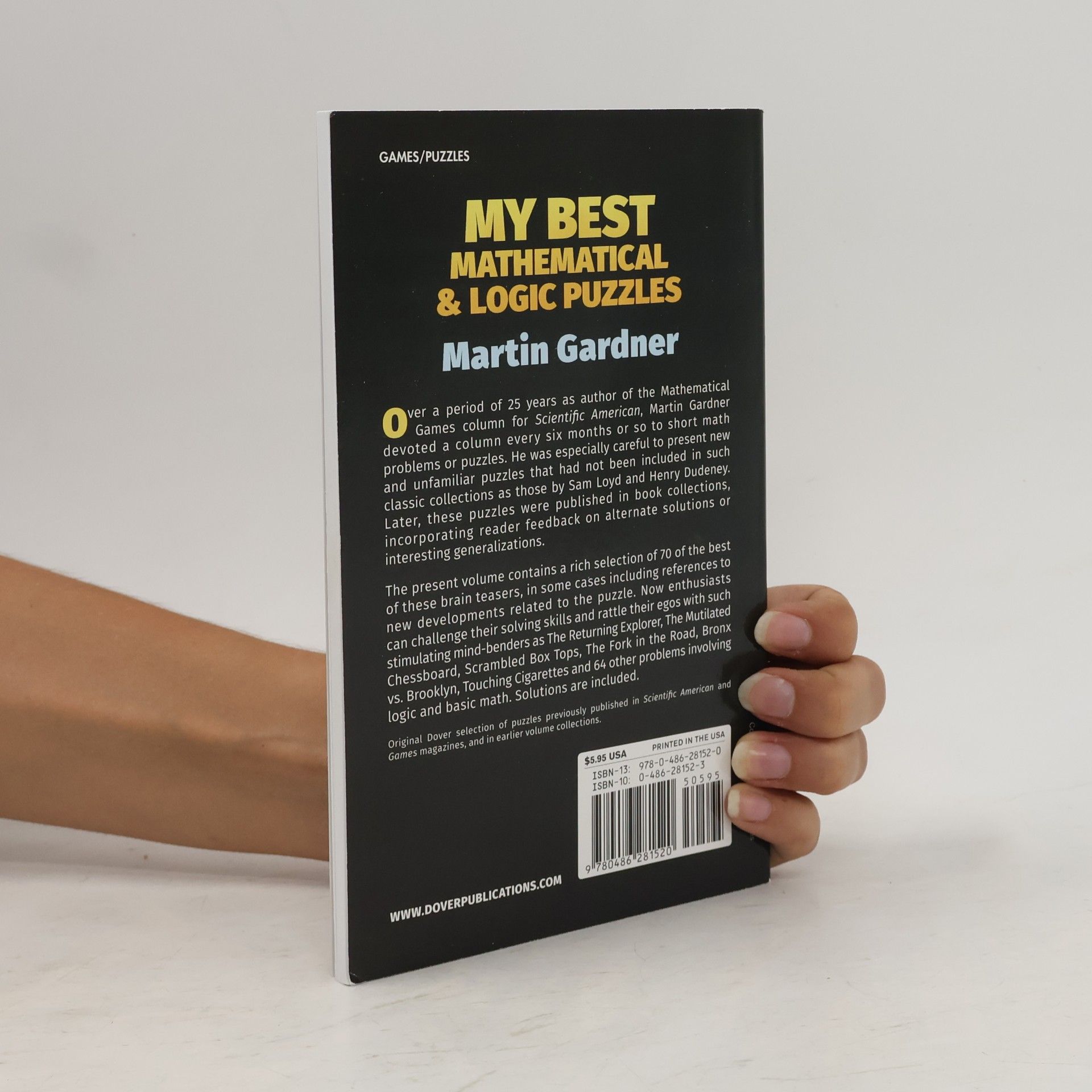 Martin Gardner My Best Mathematical and Logic Puzzles