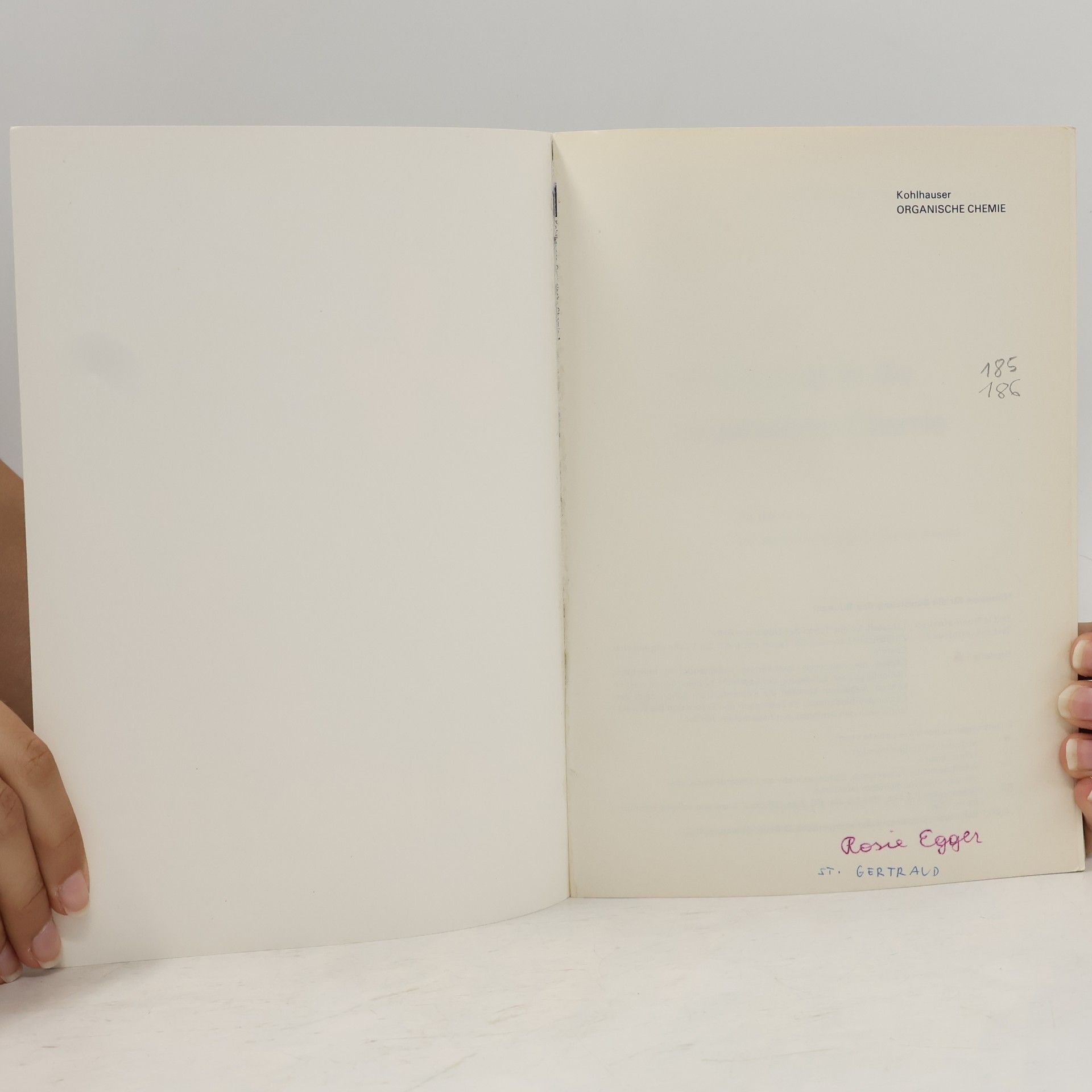Rudolf Kohlhauser Organische Chemie