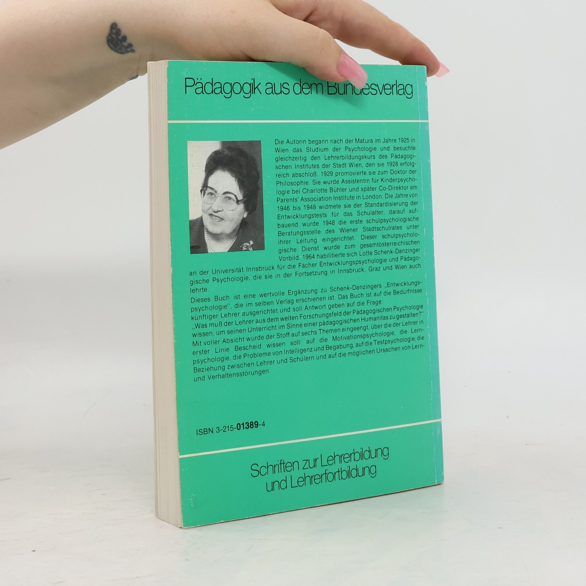 Lotte Schenk-Danzinger Pädagogische Psychologie