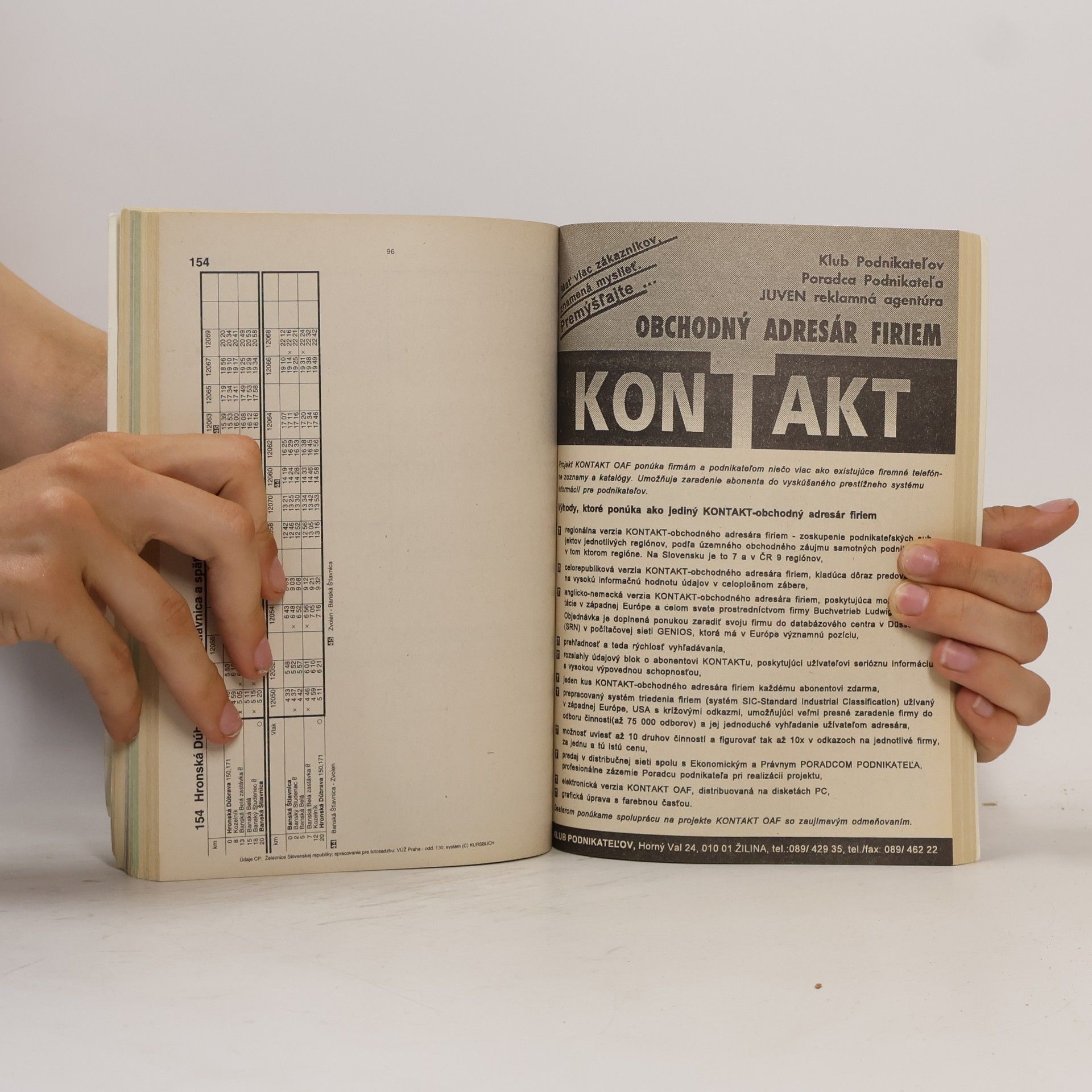 Cestovný poriadok ŽSR 1994/1995