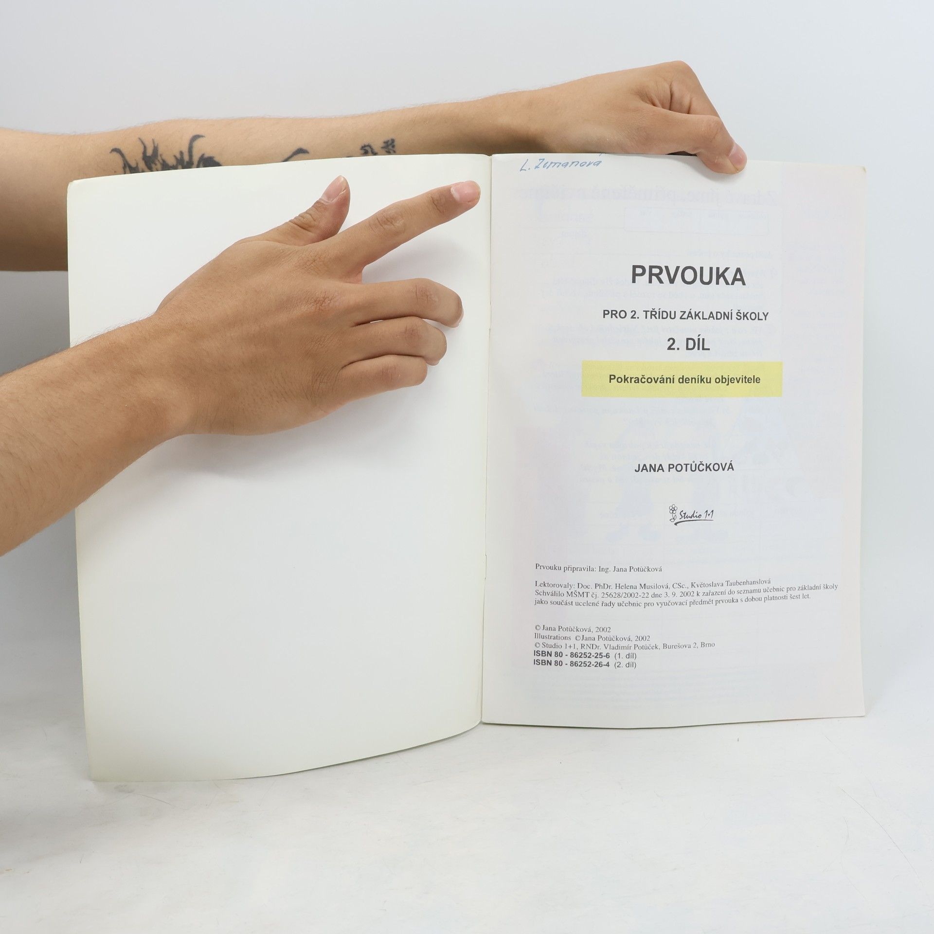 Jana Potůčková Prvouka pro 2. třídu základní školy. 2. díl, Pokračování deníku objevitele