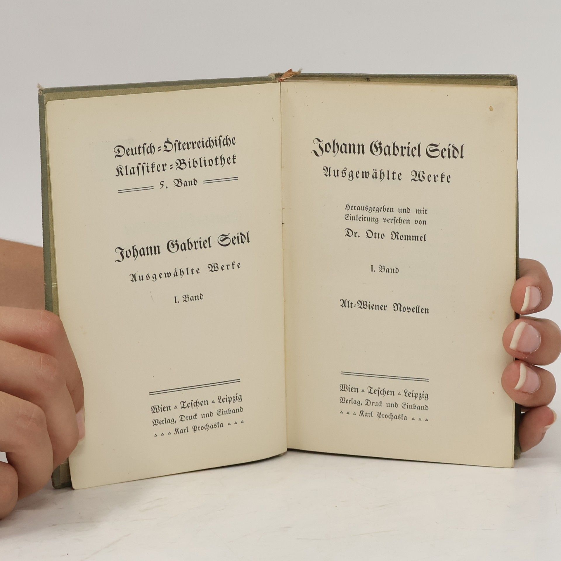 Otto Rommel Ausgewählte Werke 1. Novellen