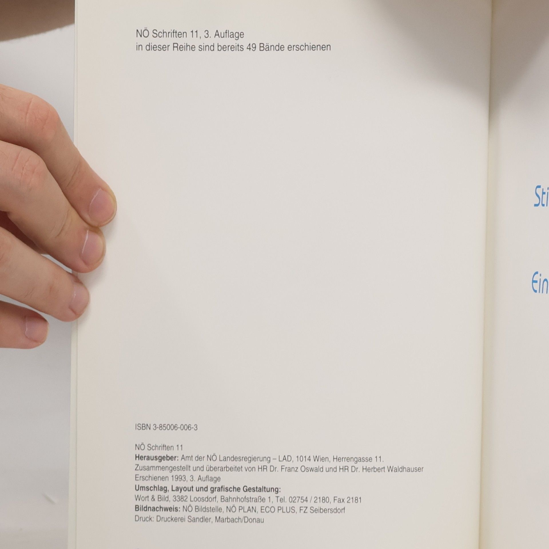 Franz Oswald Stichwort Niederösterreich A-Z