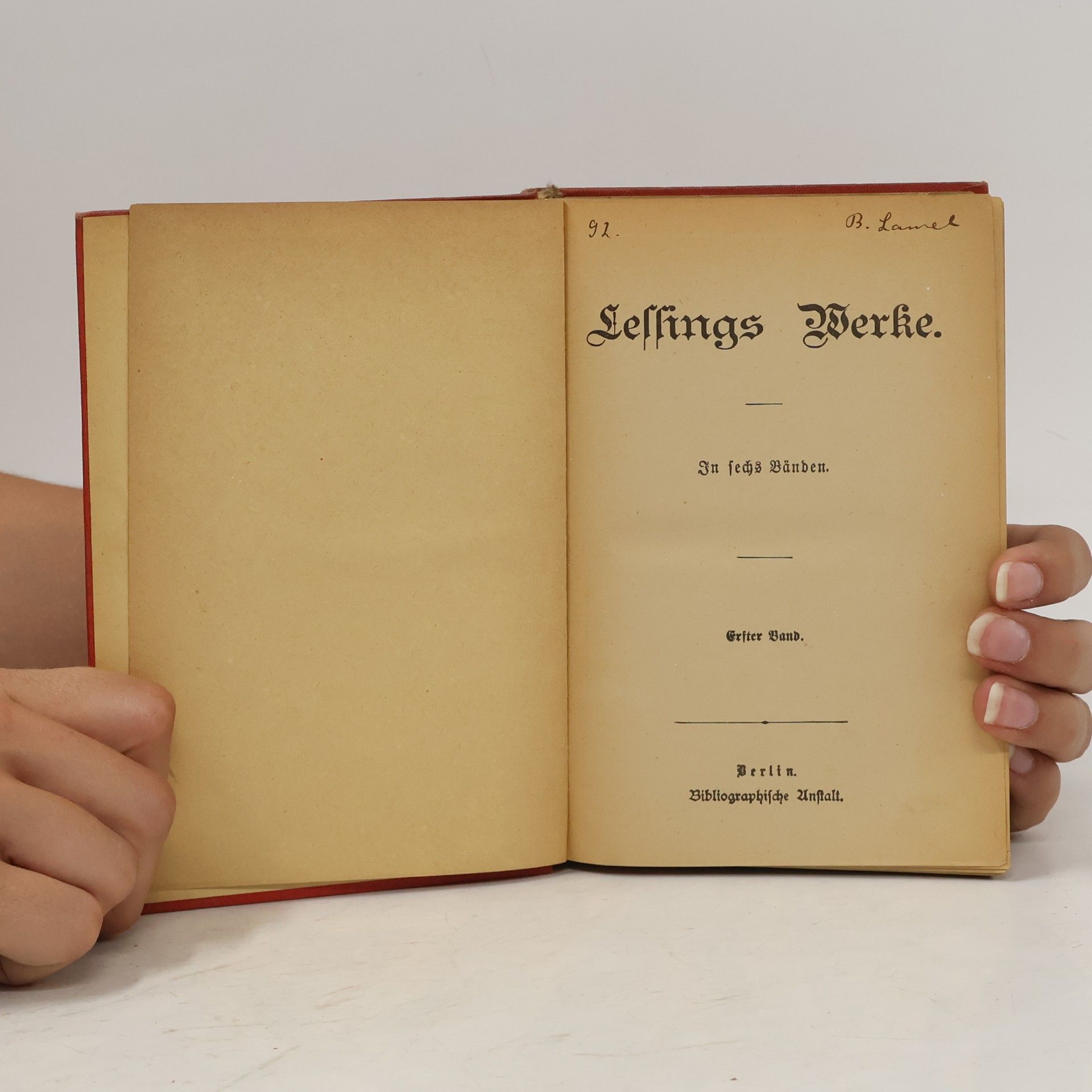 Gotthold Ephraim Lessing Lessings Werke 1