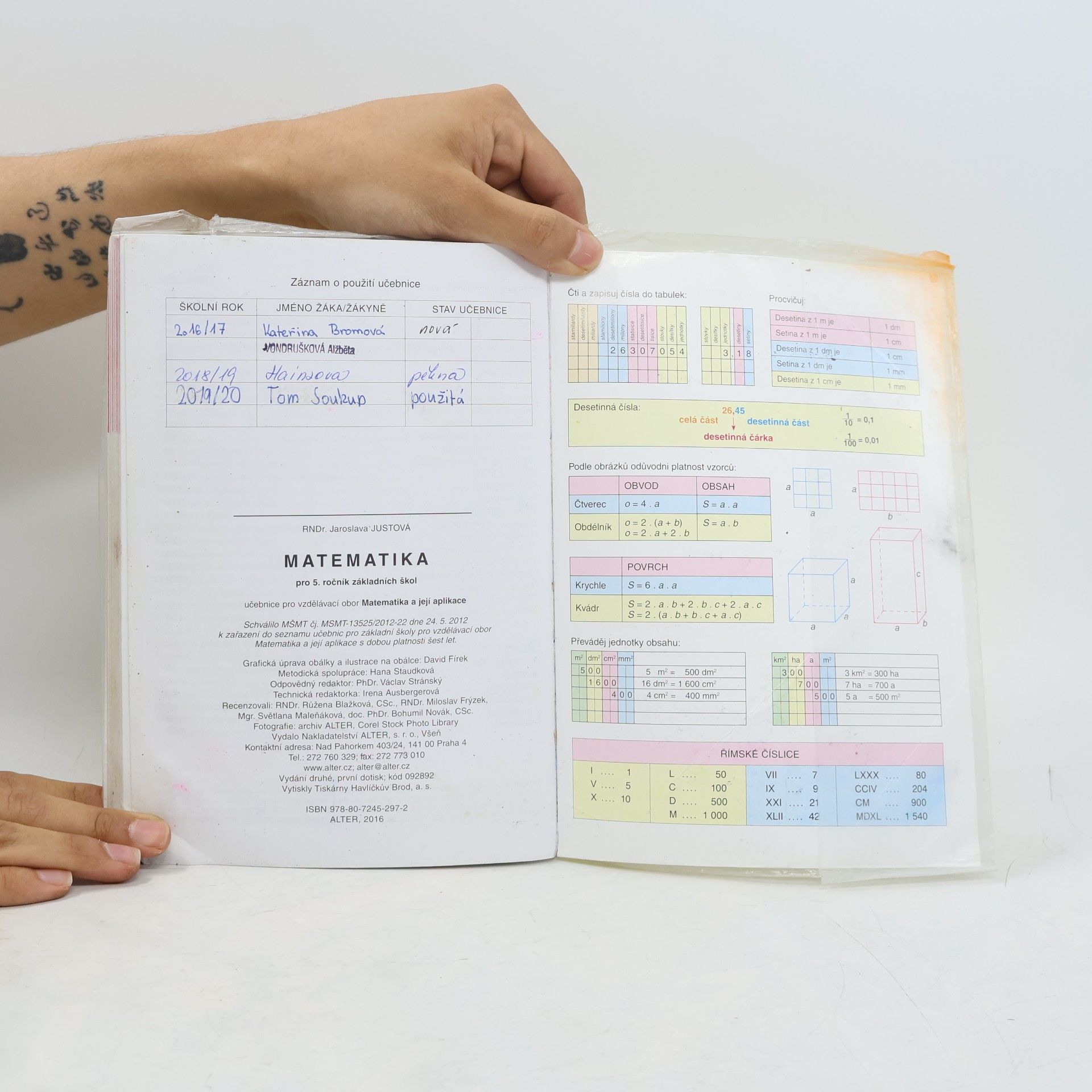Jaroslava Justová Matematika pro 5. ročník základních škol: Učebnice pro vzdělávací obor Matematika a její aplikace