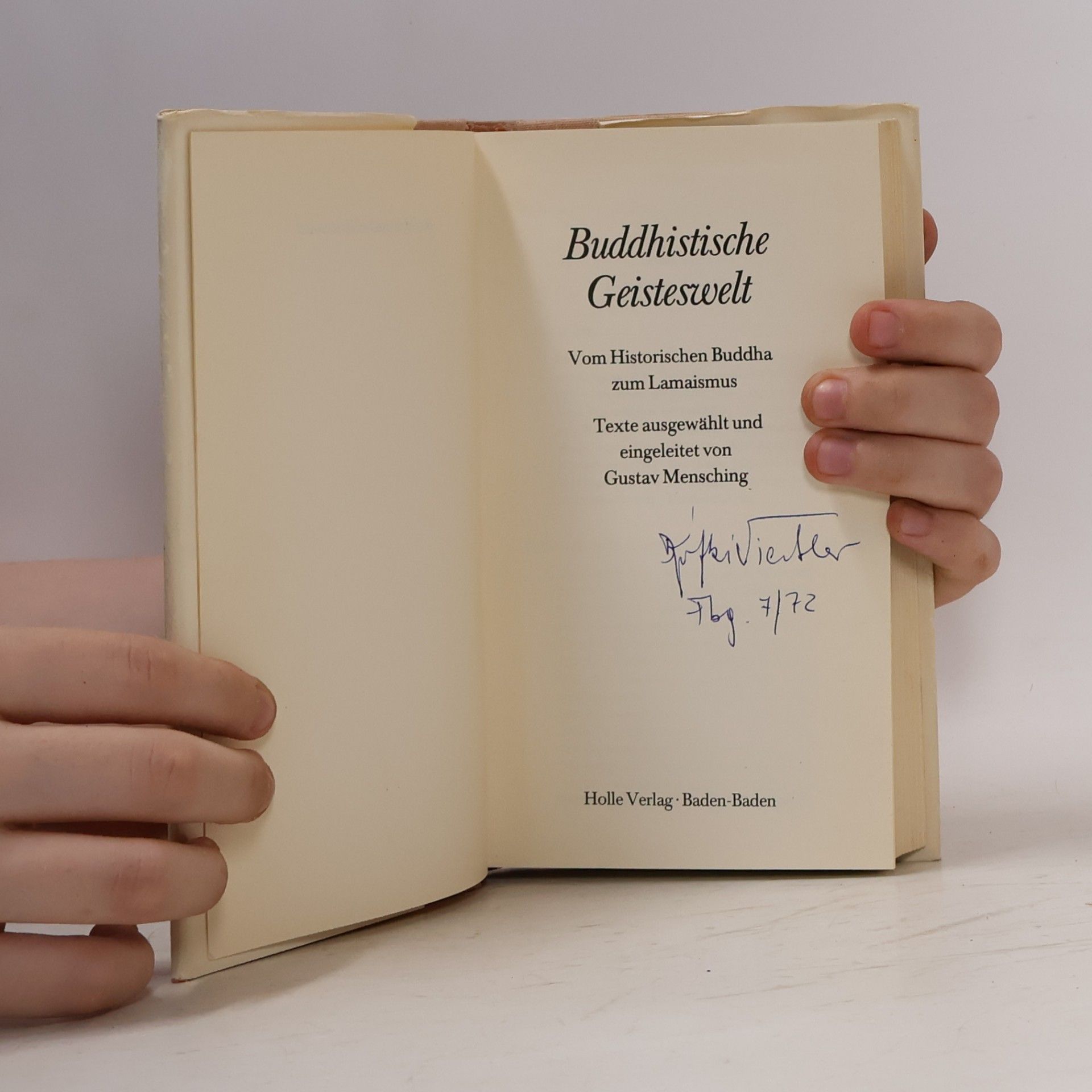 Gustav Mensching Buddhistische Geisteswelt