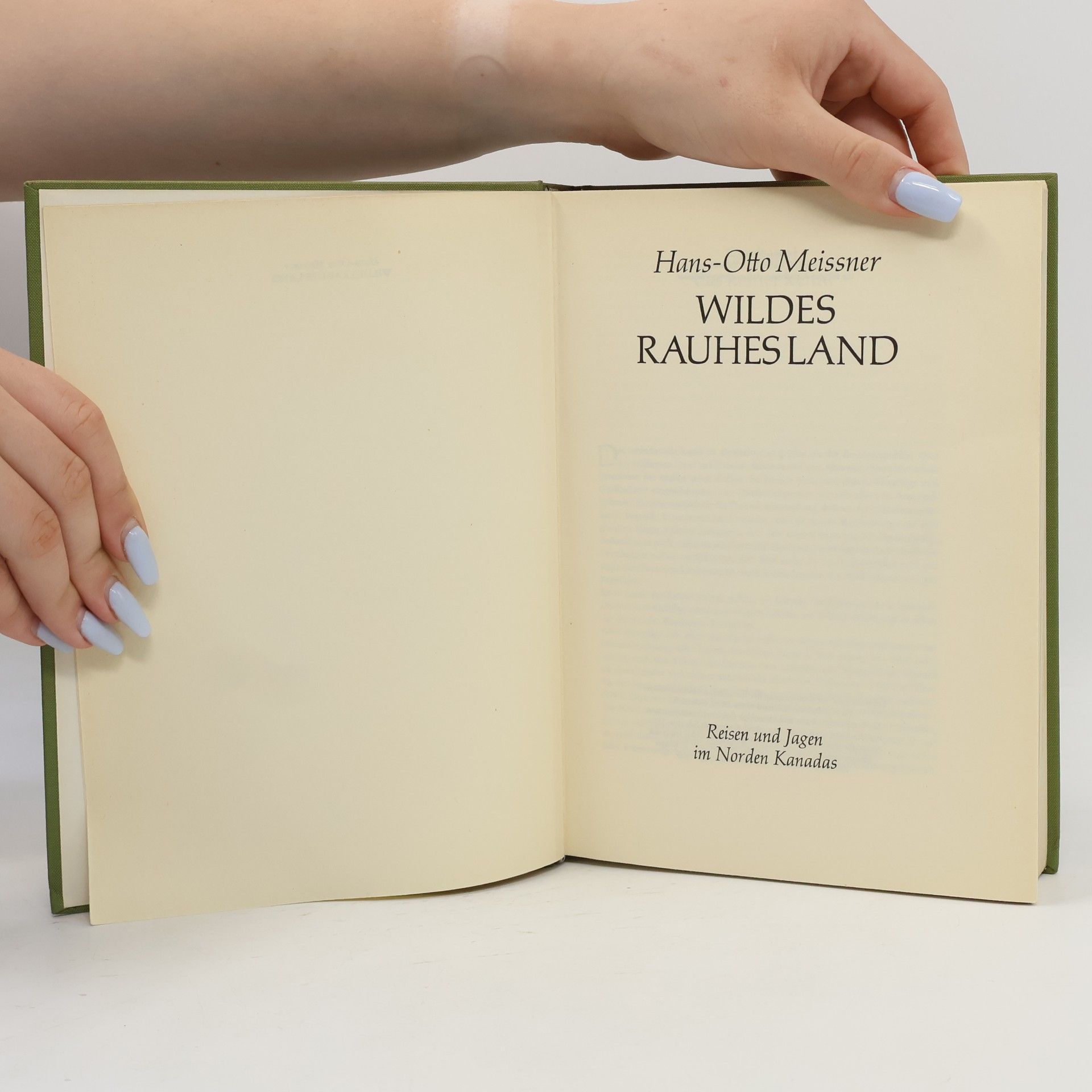 Hans-Otto Meissner Wildes rauhes Land