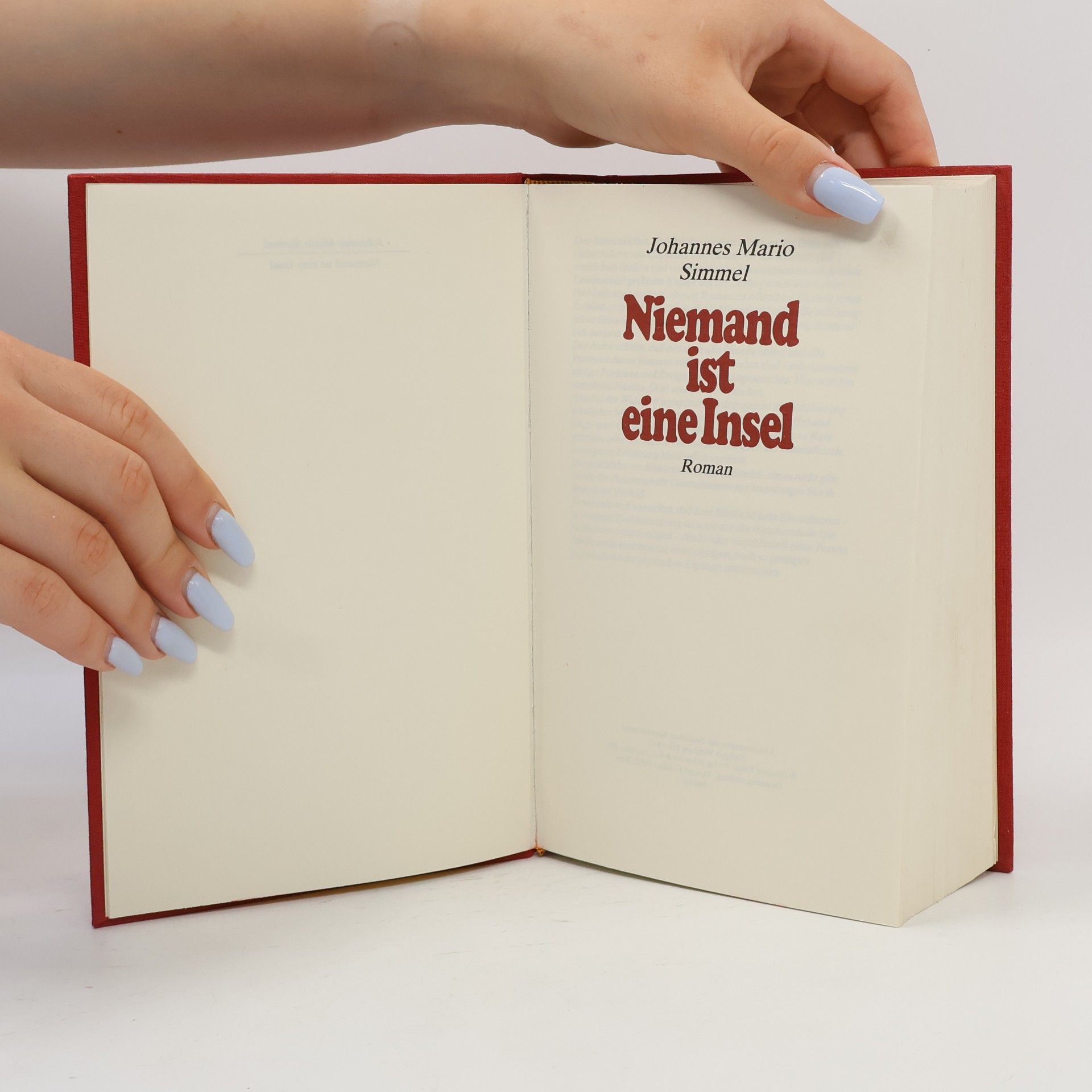 Johannes Mario Simmel Niemand ist eine Insel