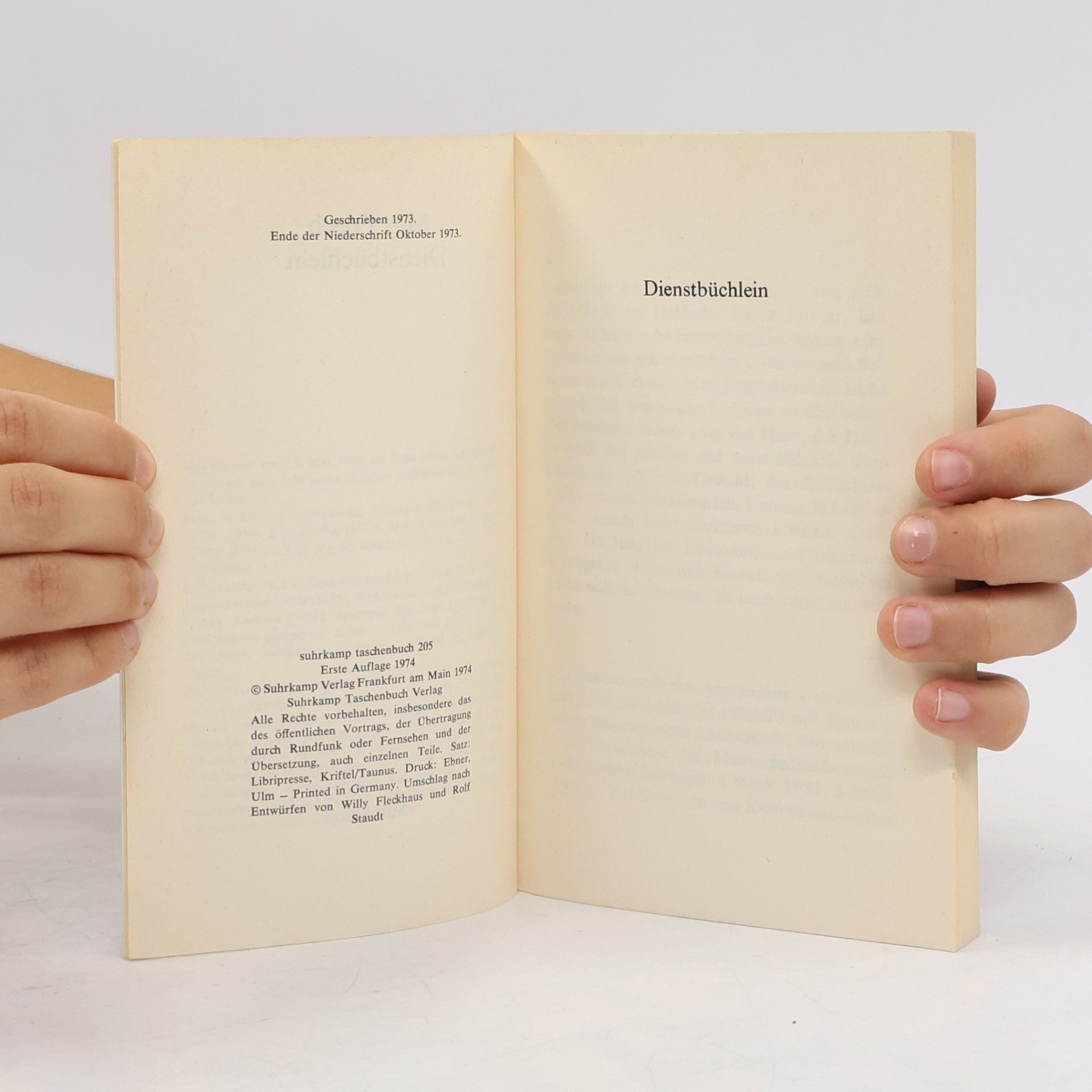 Max Frisch Dienstbüchlein
