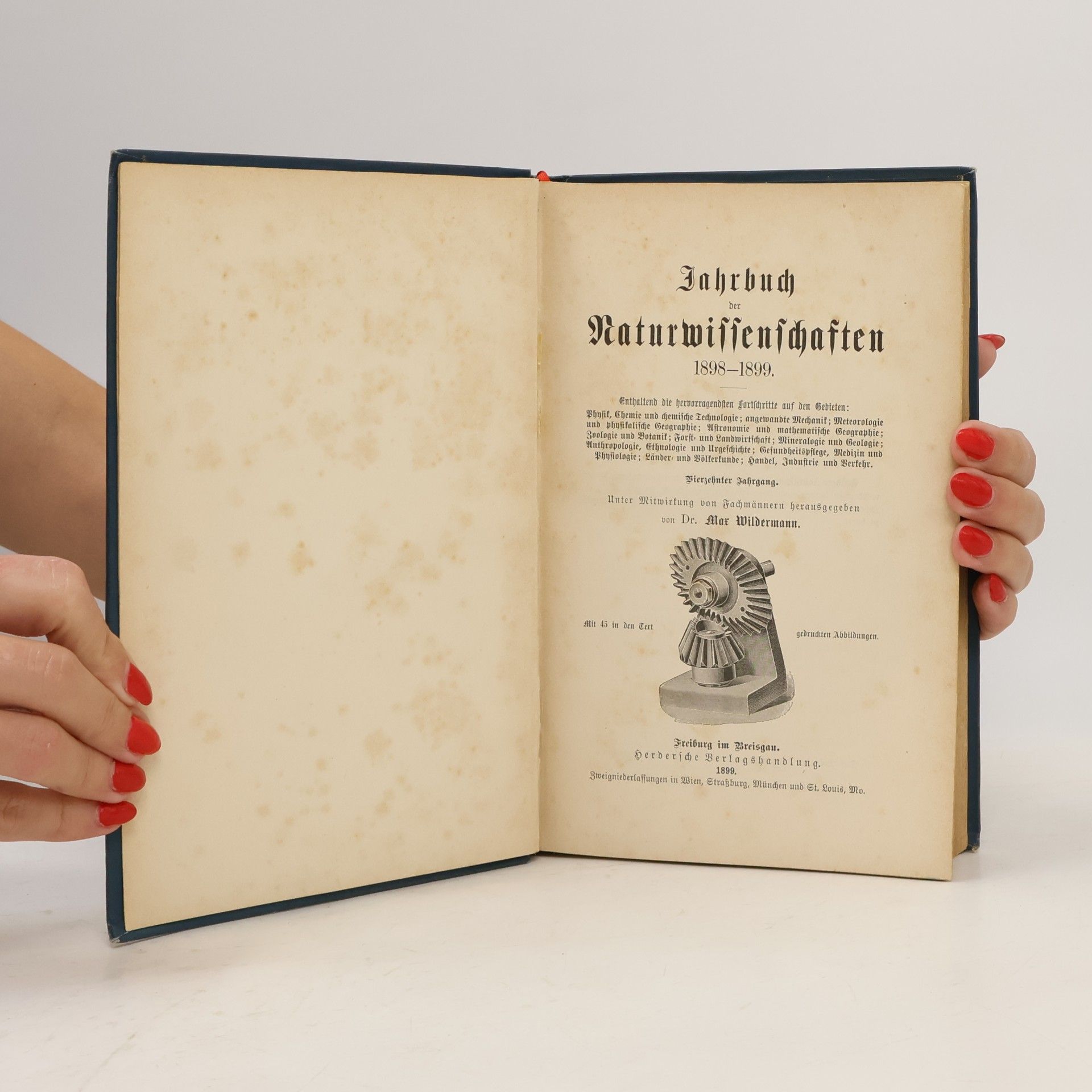 Max Wildermann Handbuch der Naturwissenschaften 1898-1899