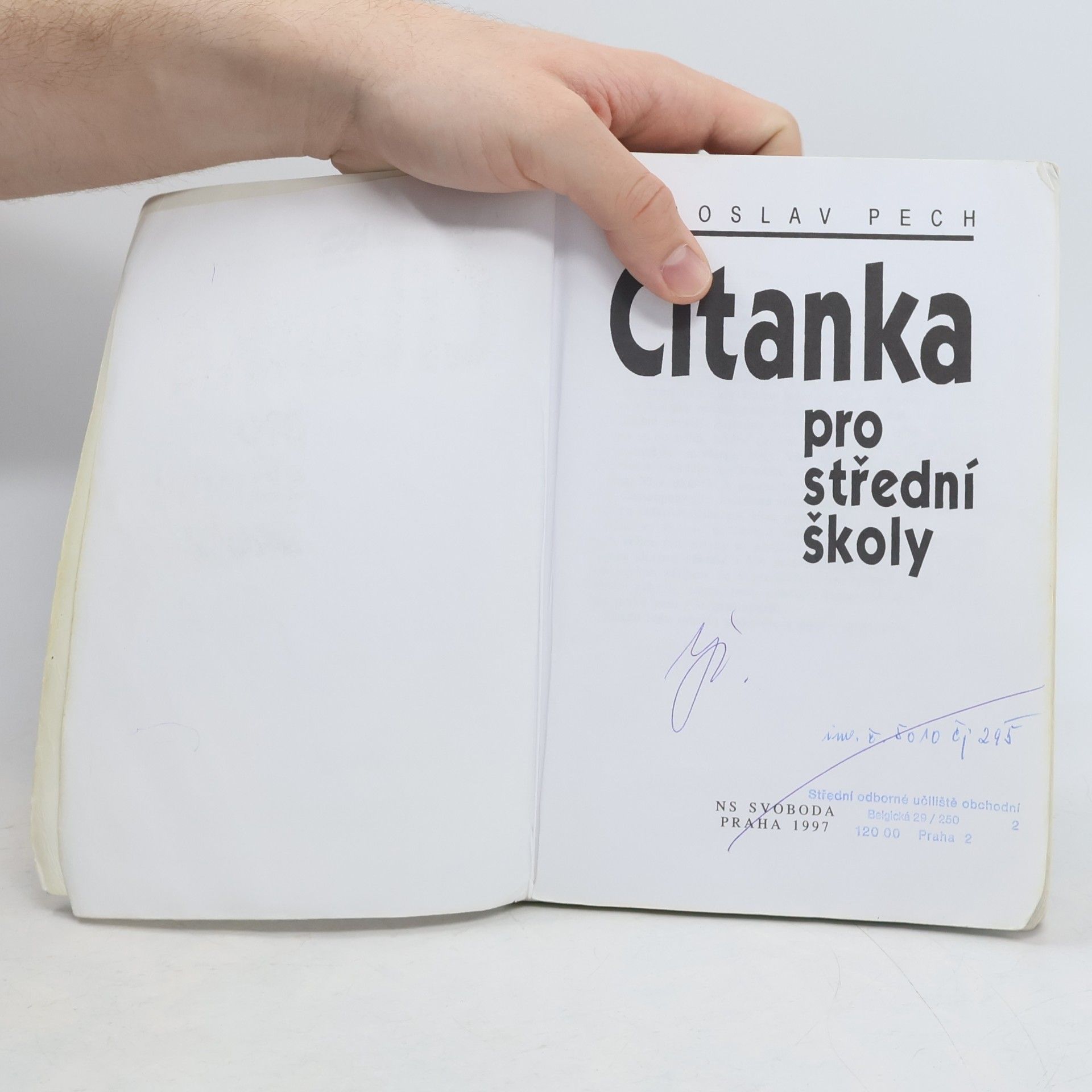 Jaroslav Pech Čítanka pro střední školy