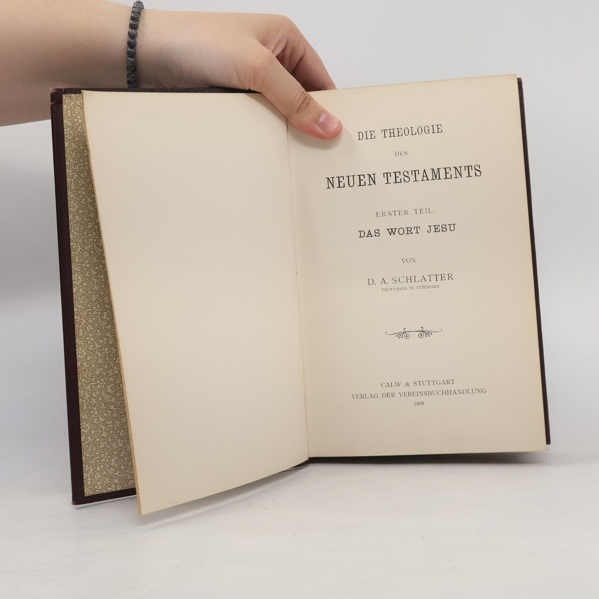 D. A. Schlatter Die Theologie des Neuen Testaments