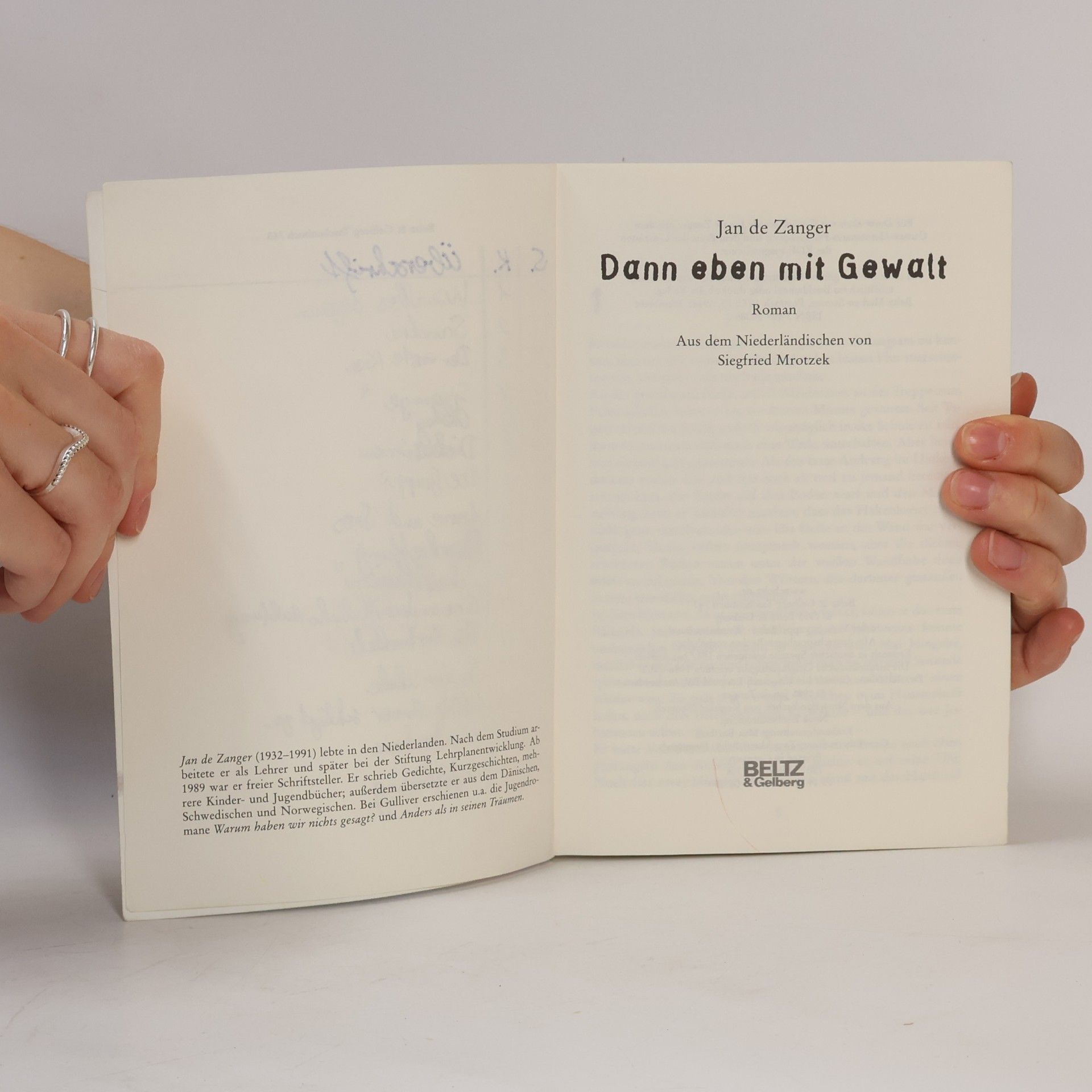 Jan de Zanger Dann eben mit Gewalt