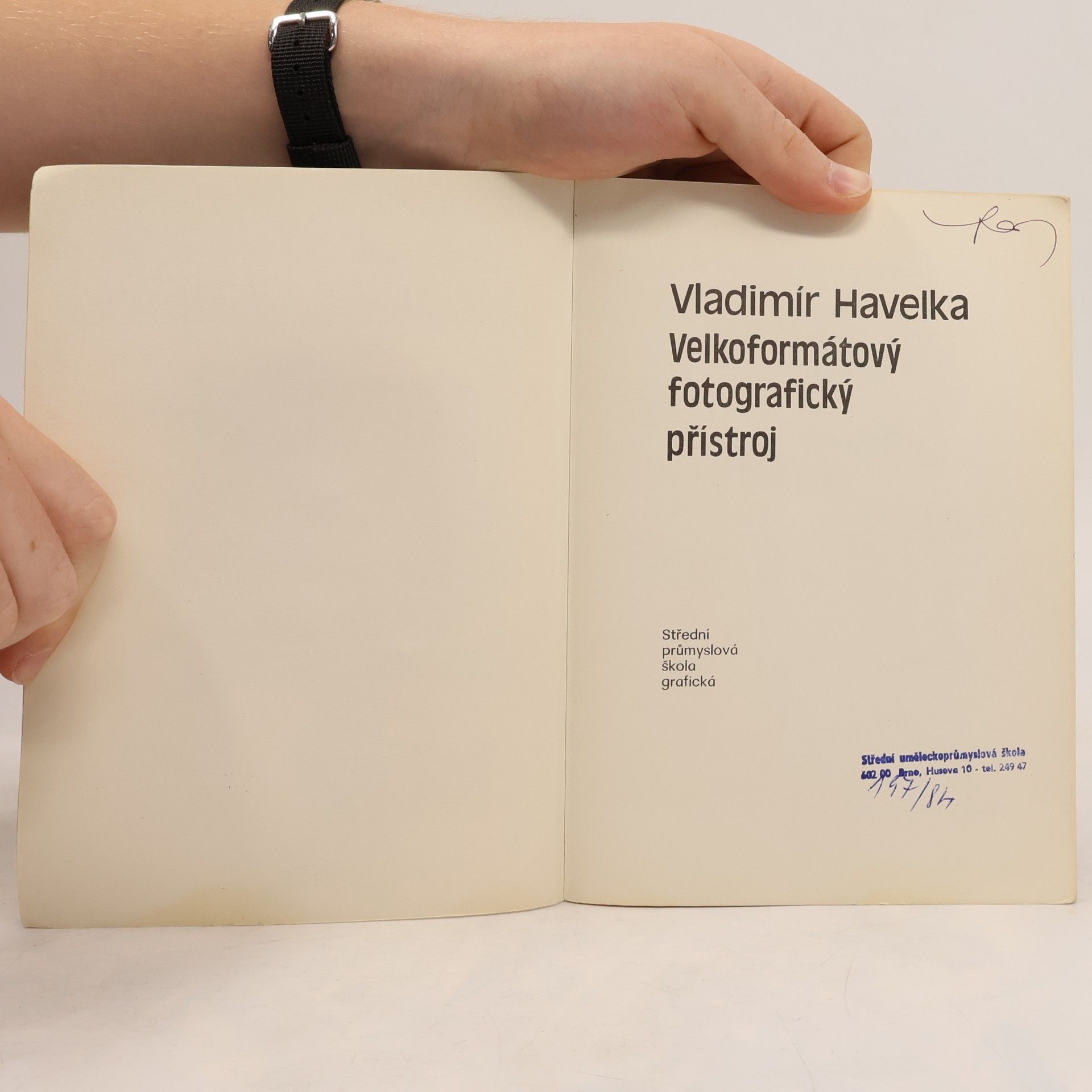 Vladimír Havelka Velkoformátový fotografický přístroj