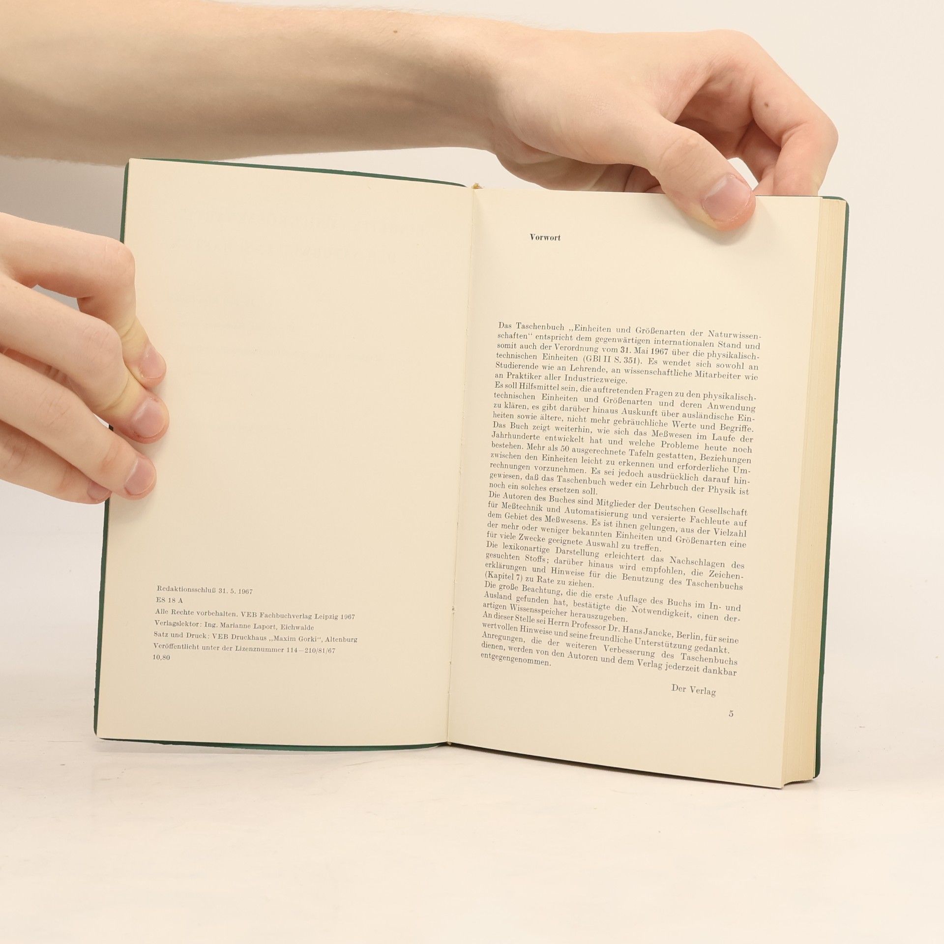 Autorenkollektiv Einheiten und Grössenarten der Narutwissenschaften
