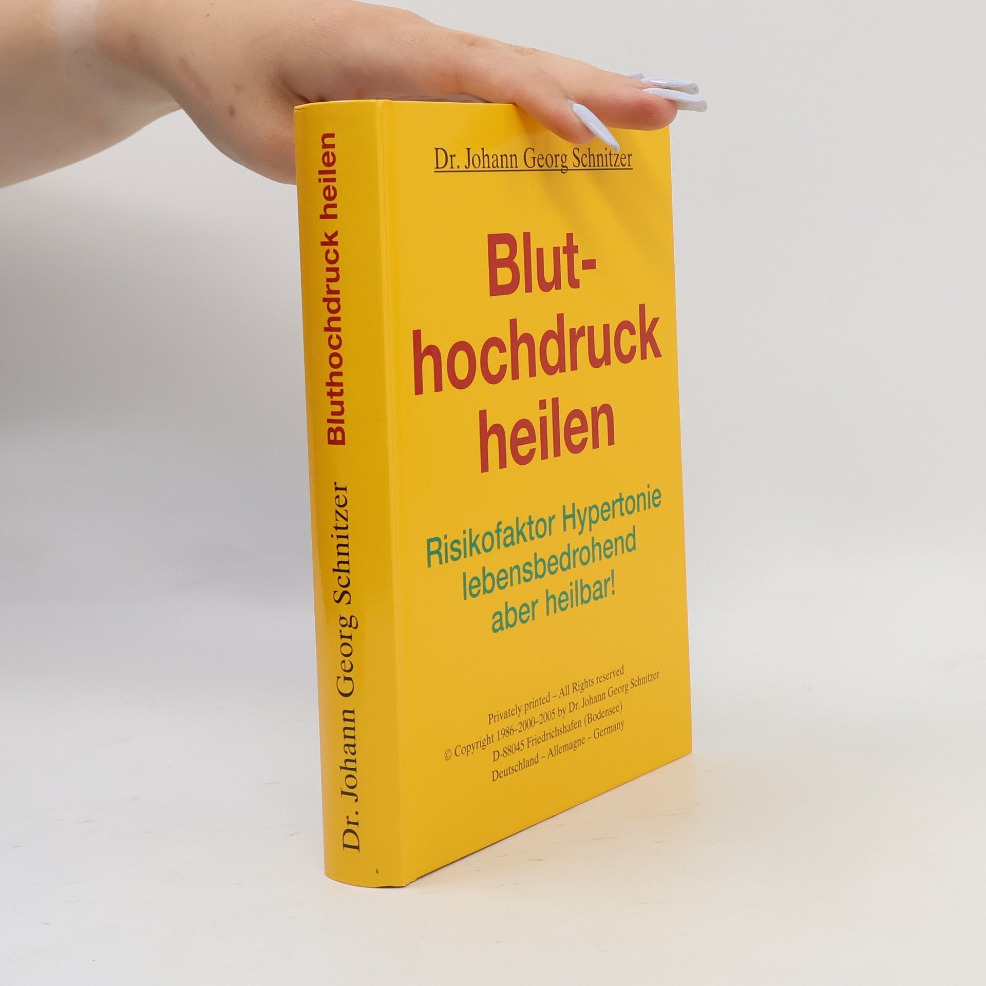 Johann Georg Schnitzer Bluthochdruck heilen