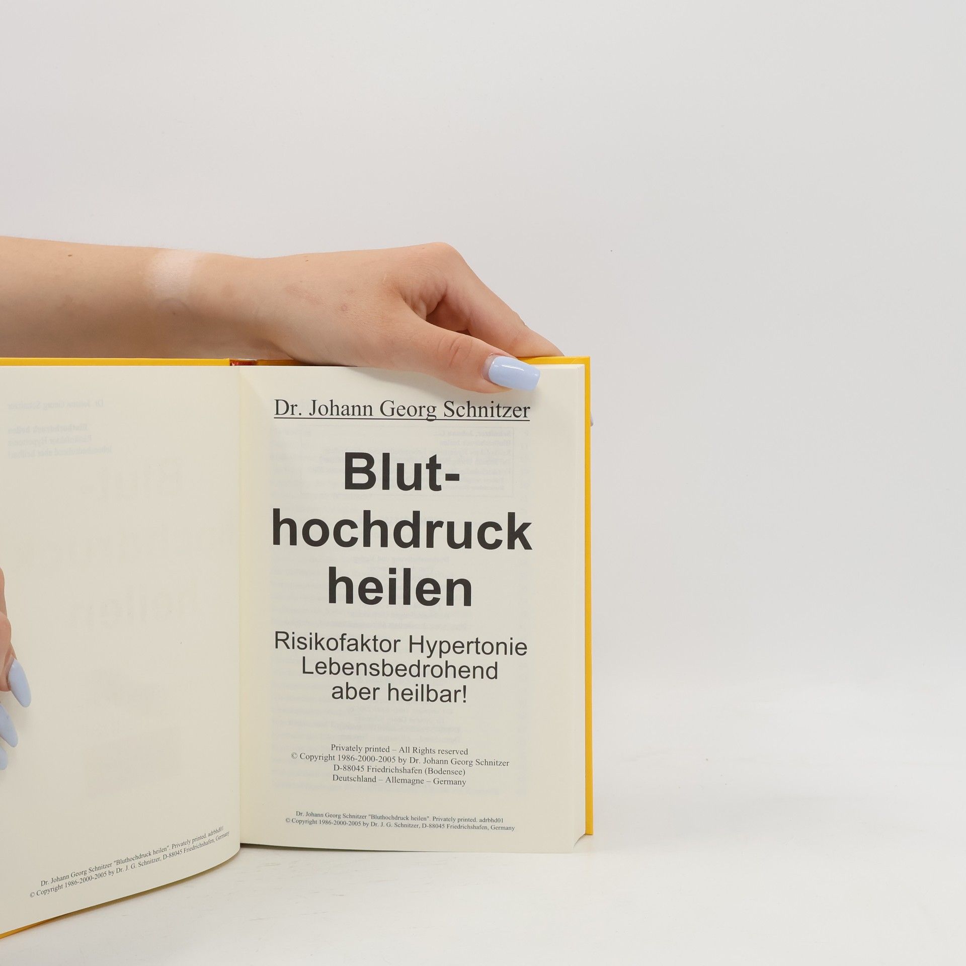 Johann Georg Schnitzer Bluthochdruck heilen