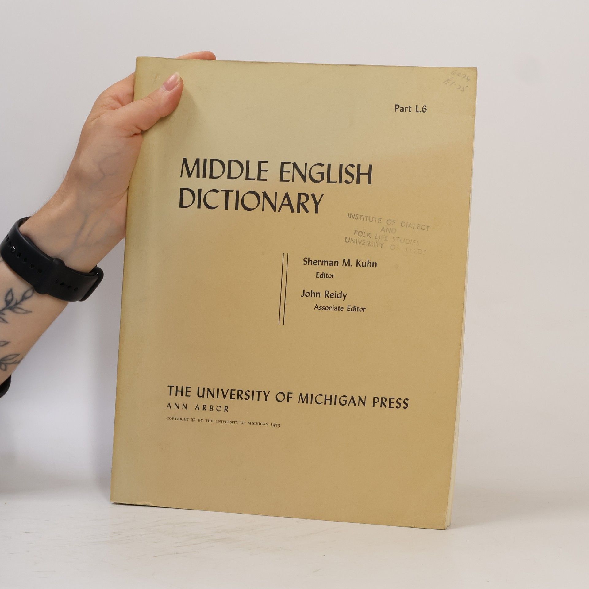 AA.VV. Middle English Dictionary Part L.6.