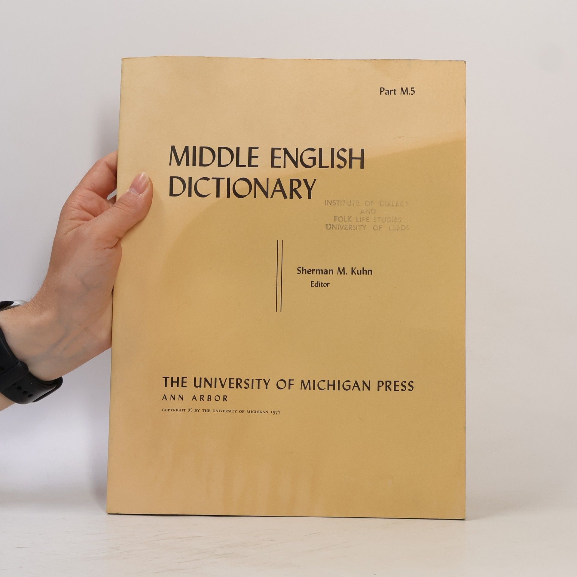 Sherman M. Kuhn Middle English Dictionary 5