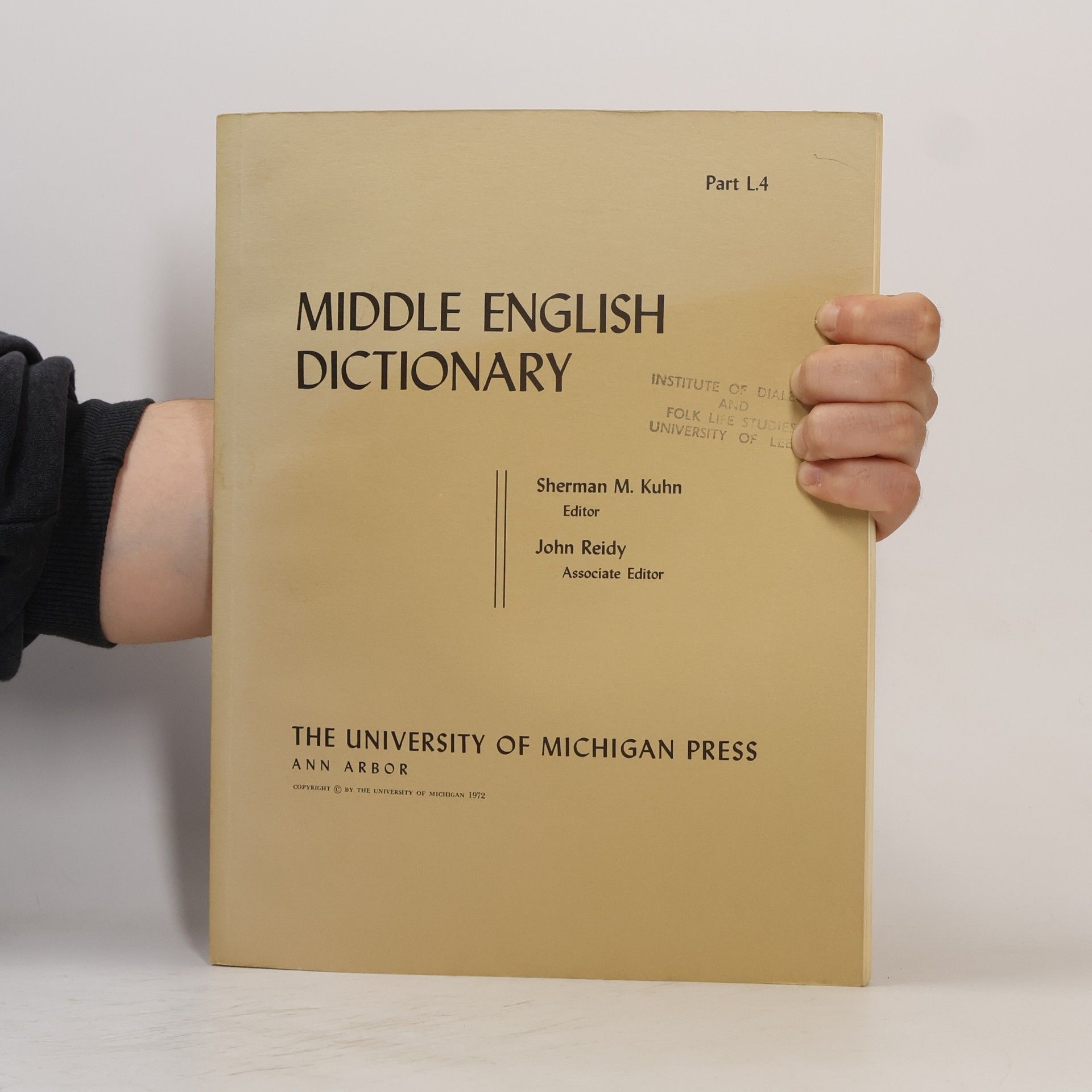AA.VV. Middle English Dictionary Part L4