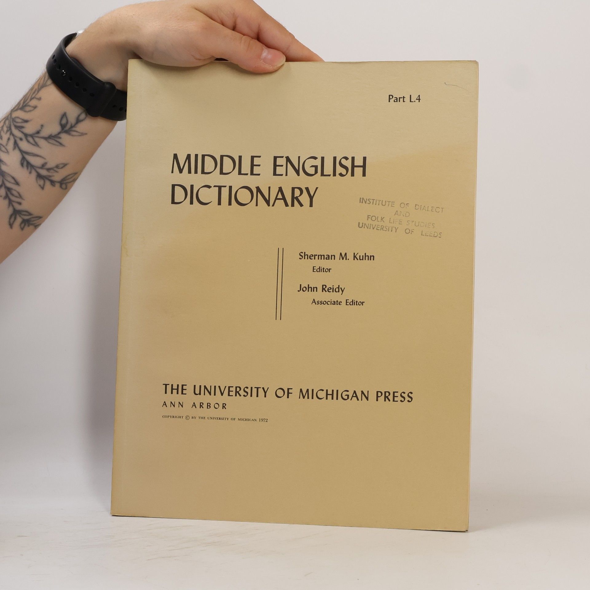 AA.VV. Middle English Dictionary Part L4