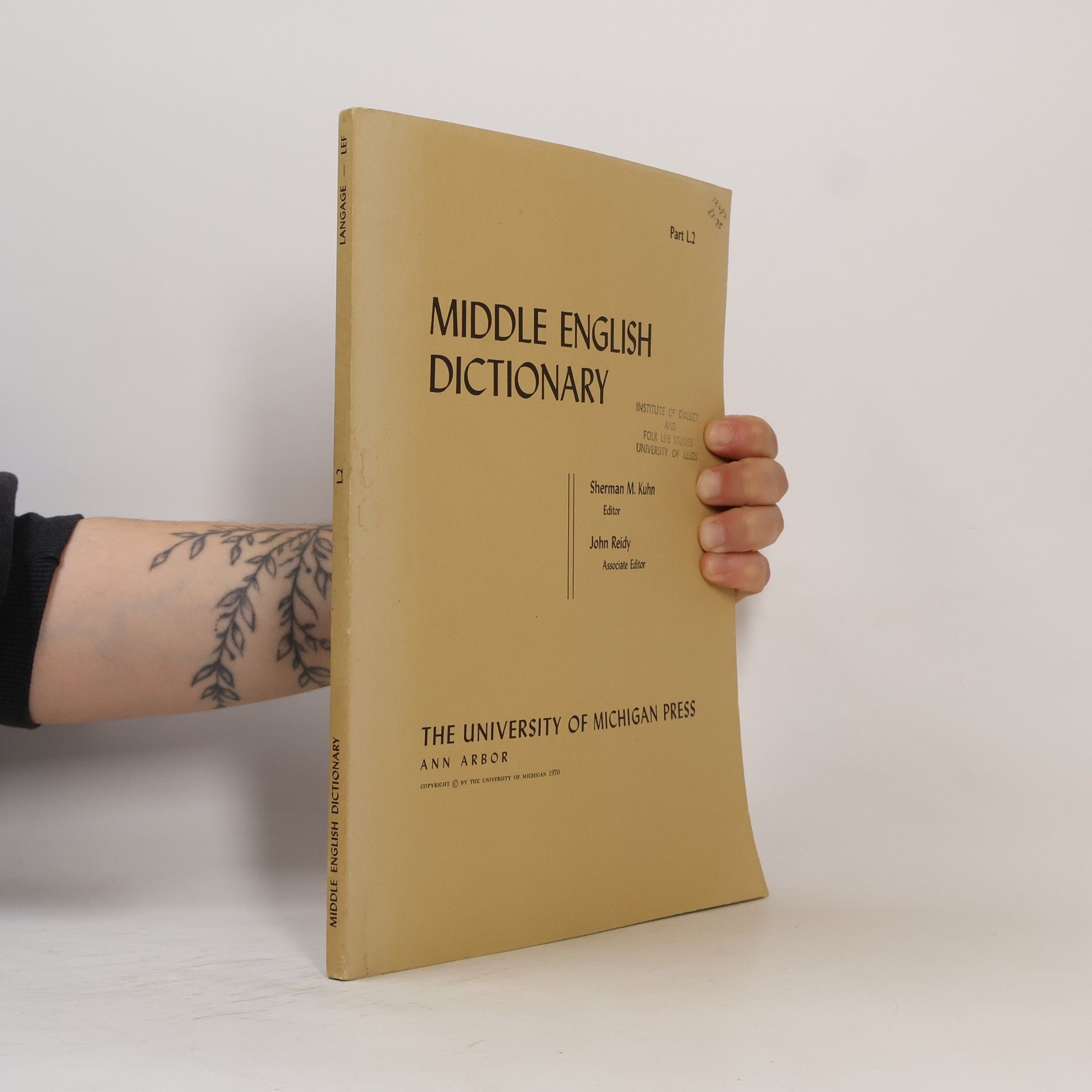 AA.VV. Middle English Dictionary Part L2